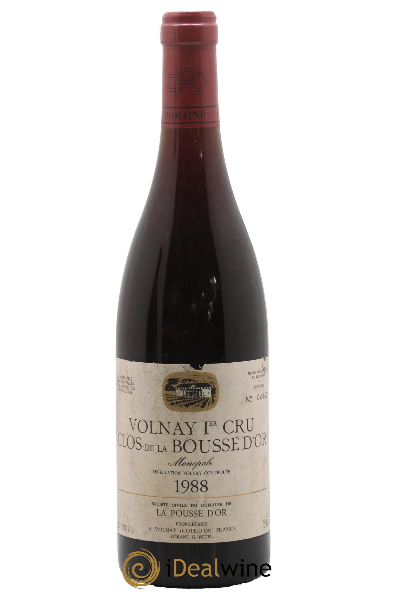 Volnay 1er Cru Clos de la Bousse d'Or La Pousse d'Or (Domaine de) 1988 - Lot de 1 bouteille - 0