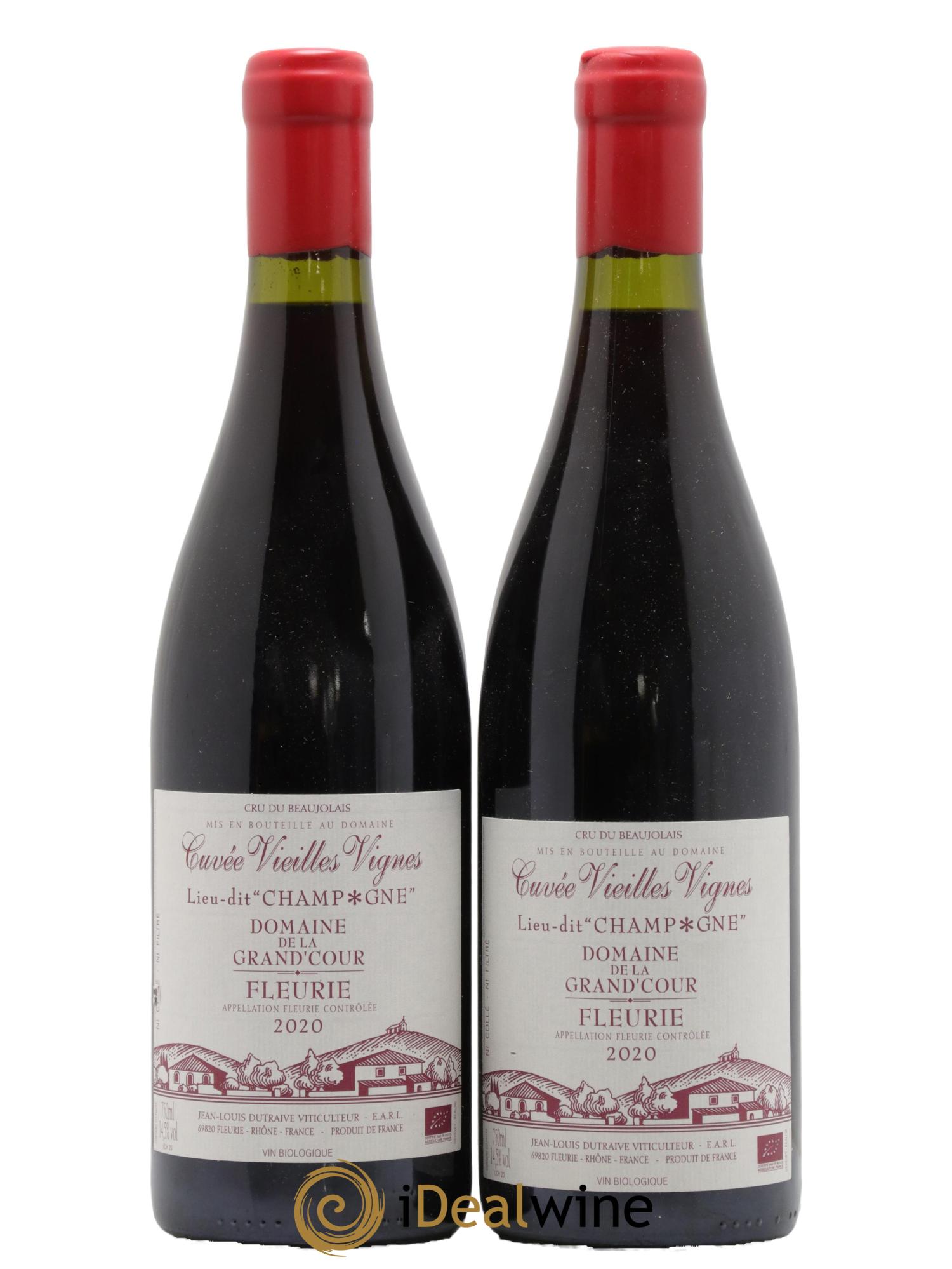 Fleurie Champagne - Cuvée Vieilles Vignes Grand'cour (Domaine de la) - Jean-Louis Dutraive 2020 - Lot de 2 bouteilles - 0