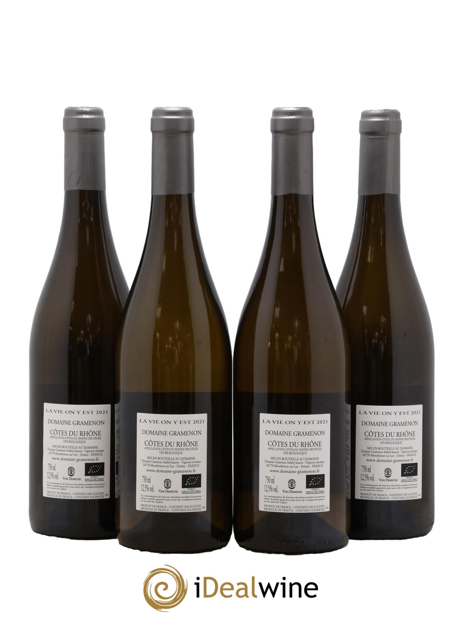 Côtes-du-Rhône La Vie on y est Gramenon (Domaine) 2021 - Posten von 4 Flaschen - 1