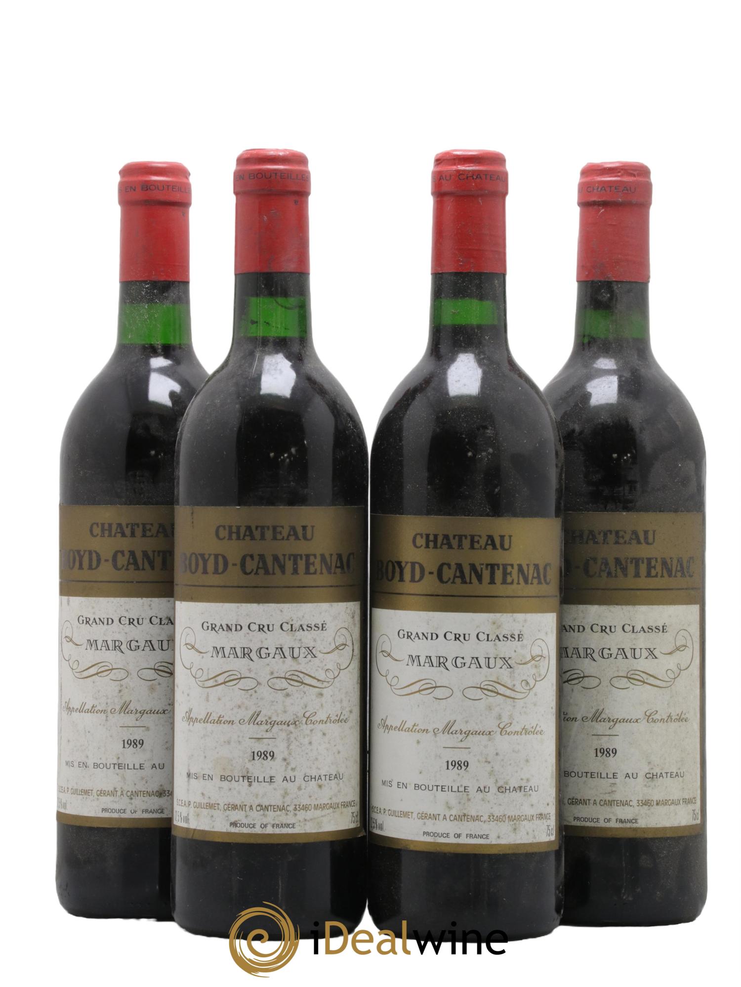 Château Boyd Cantenac 3ème Grand Cru Classé 1989 - Lot de 4 bouteilles - 0