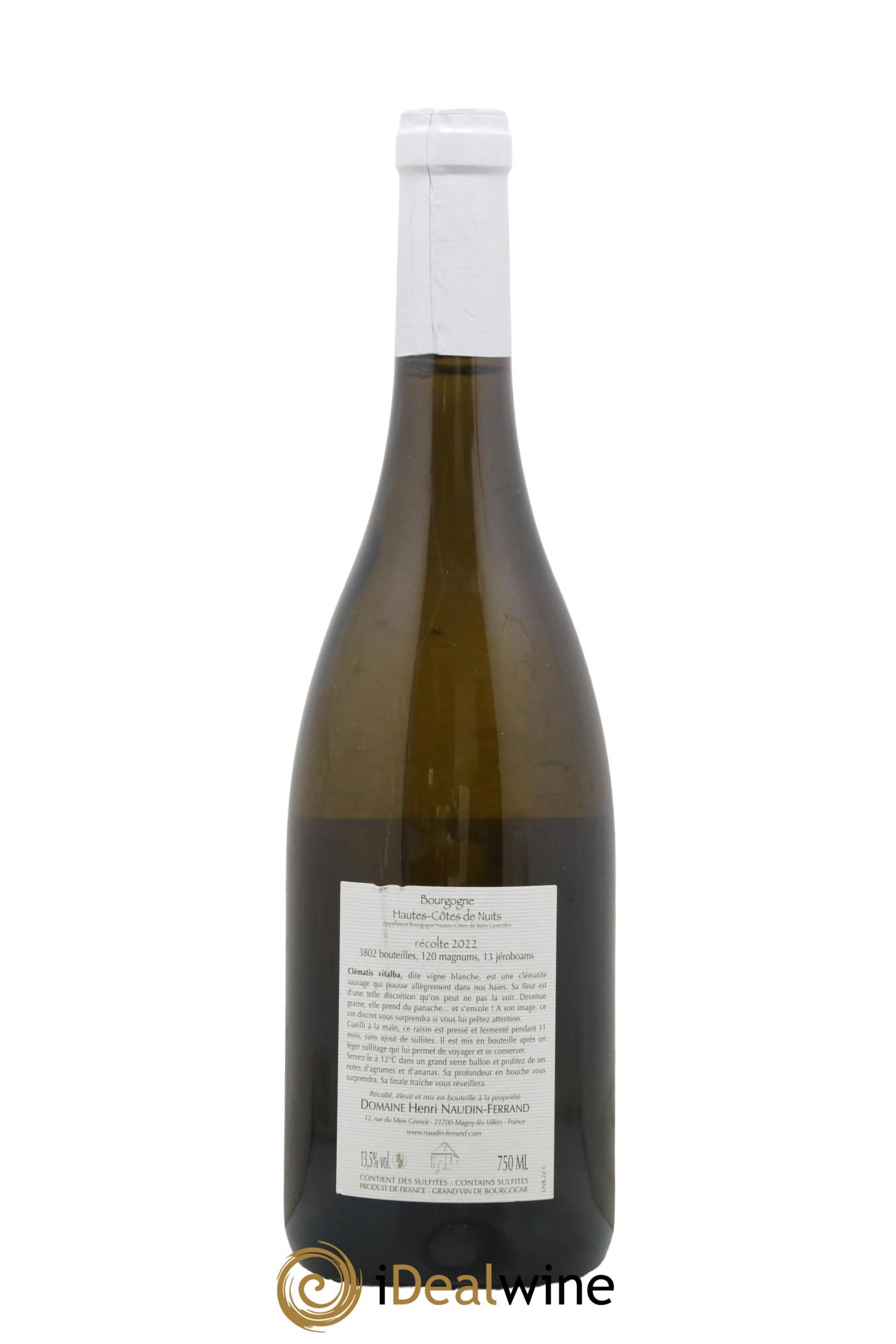 Hautes-Côtes de Nuits Clématis vitalba Naudin-Ferrand (Domaine) 2022 - Lot of 1 bottle - 1