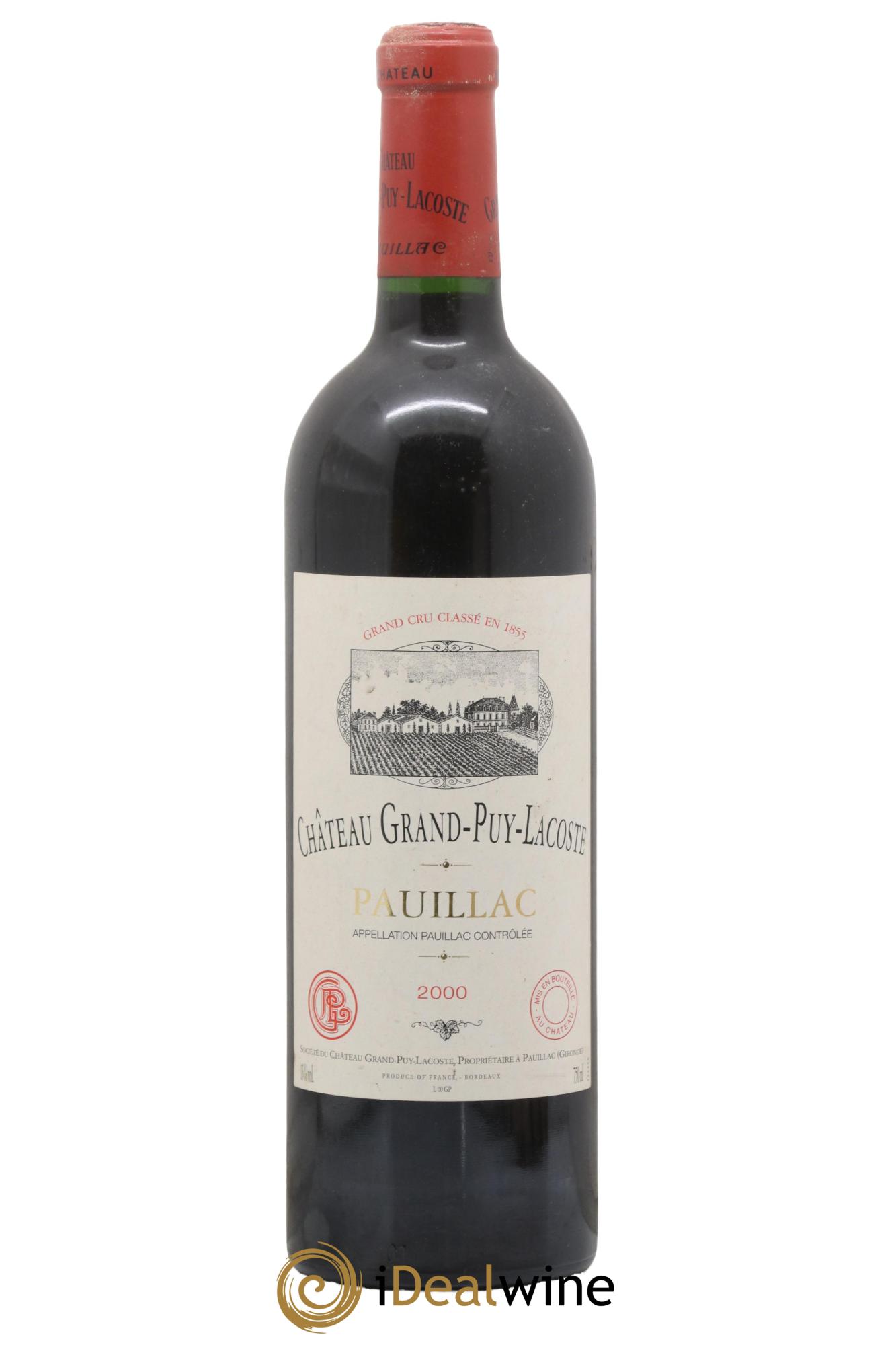 Château Grand Puy Lacoste 5ème Grand Cru Classé 2000 - Lot de 1 bouteille - 0