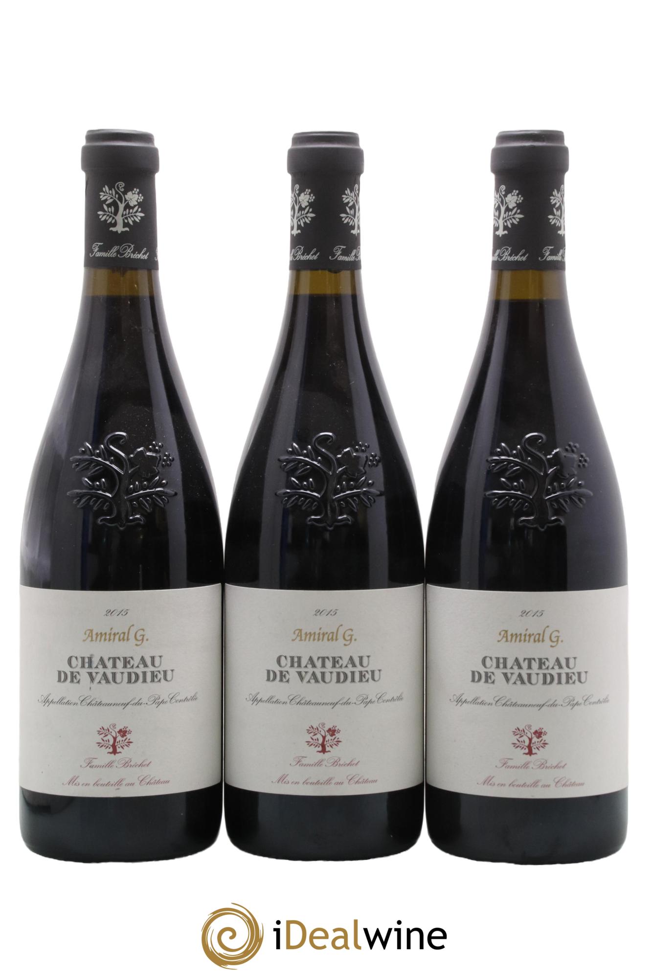 Châteauneuf-du-Pape Amiral G Château de Vaudieu 2015 - Lot de 3 bouteilles - 0