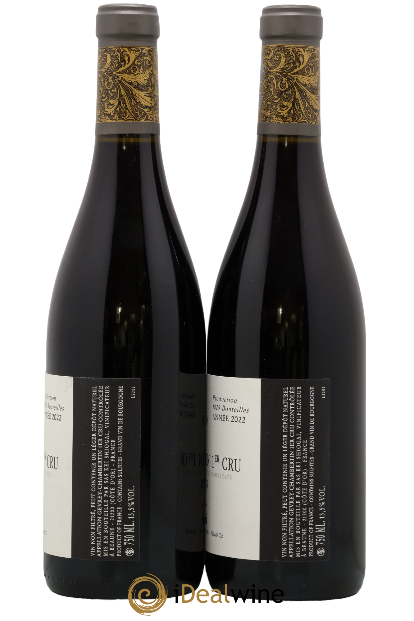 Gevrey-Chambertin 1er Cru Cherbaudes Kei Shiogai 2022 - Lot de 2 bouteilles - 1