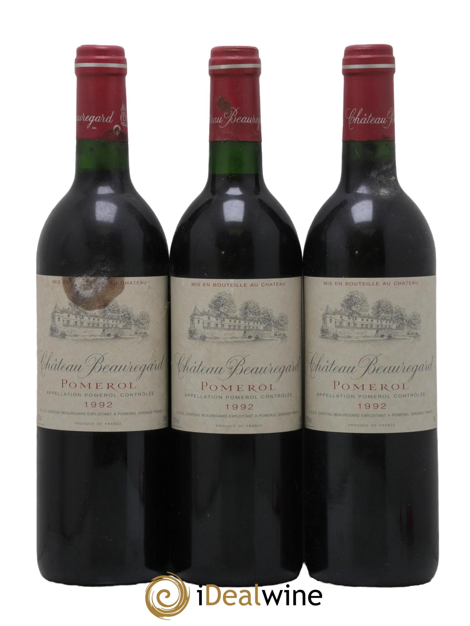 Château Beauregard 1992 - Posten von 3 Flaschen - 0