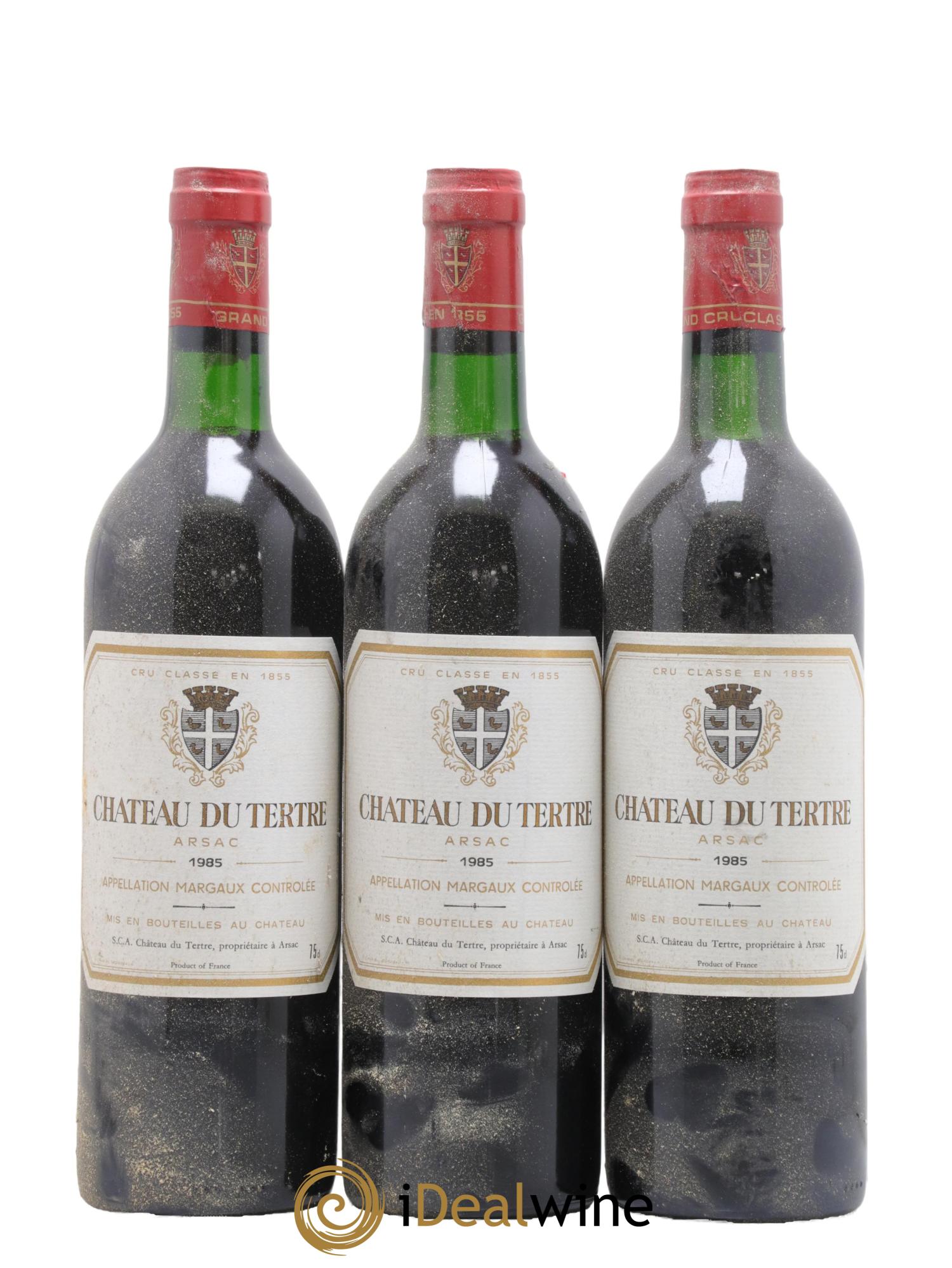 Château du Tertre 5ème Grand Cru Classé 1985 - Lot de 3 bouteilles - 0