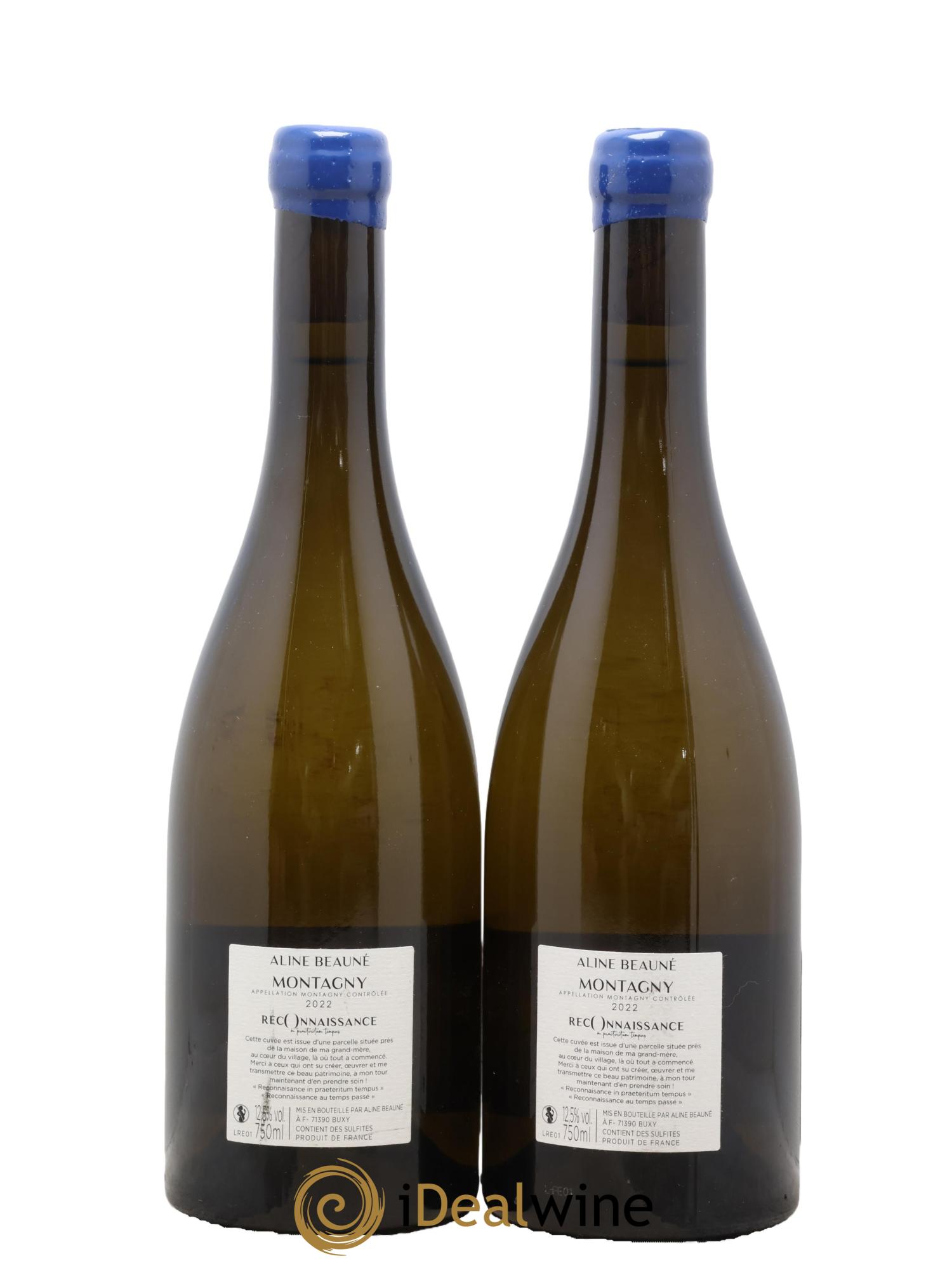 Montagny Reconnaissance Aline Beauné 2022 - Lot of 2 bottles - 1