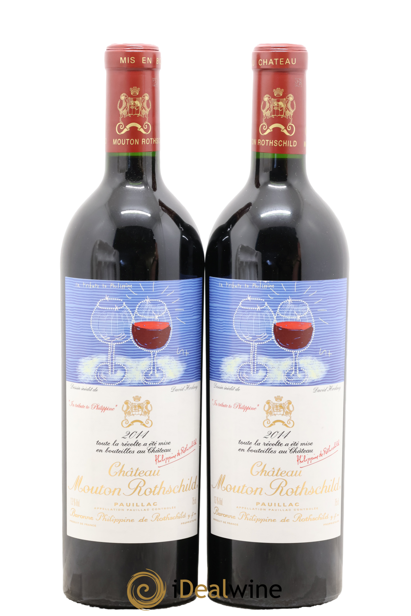Château Mouton Rothschild 1er Grand Cru Classé 2014 - Lot de 2 bouteilles - 0