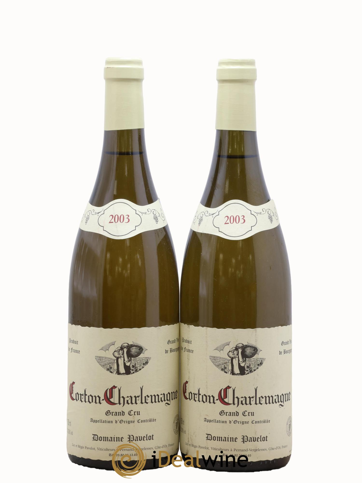 Corton-Charlemagne Grand Cru Pavelot (Domaine) 2003 - Lot de 2 bouteilles - 0