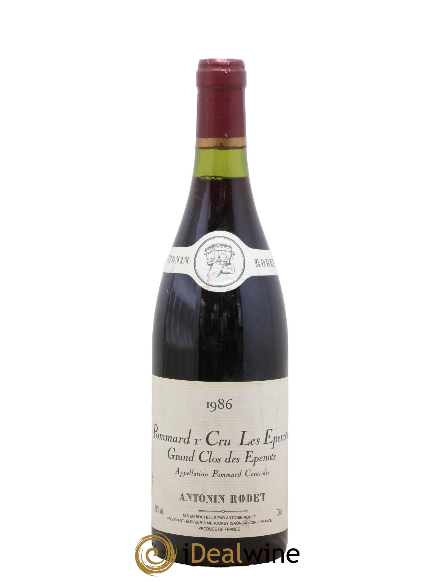 Pommard 1er Cru Grand clos des Epenots Antoine Rodet 1986 - Lot de 1 bouteille - 0