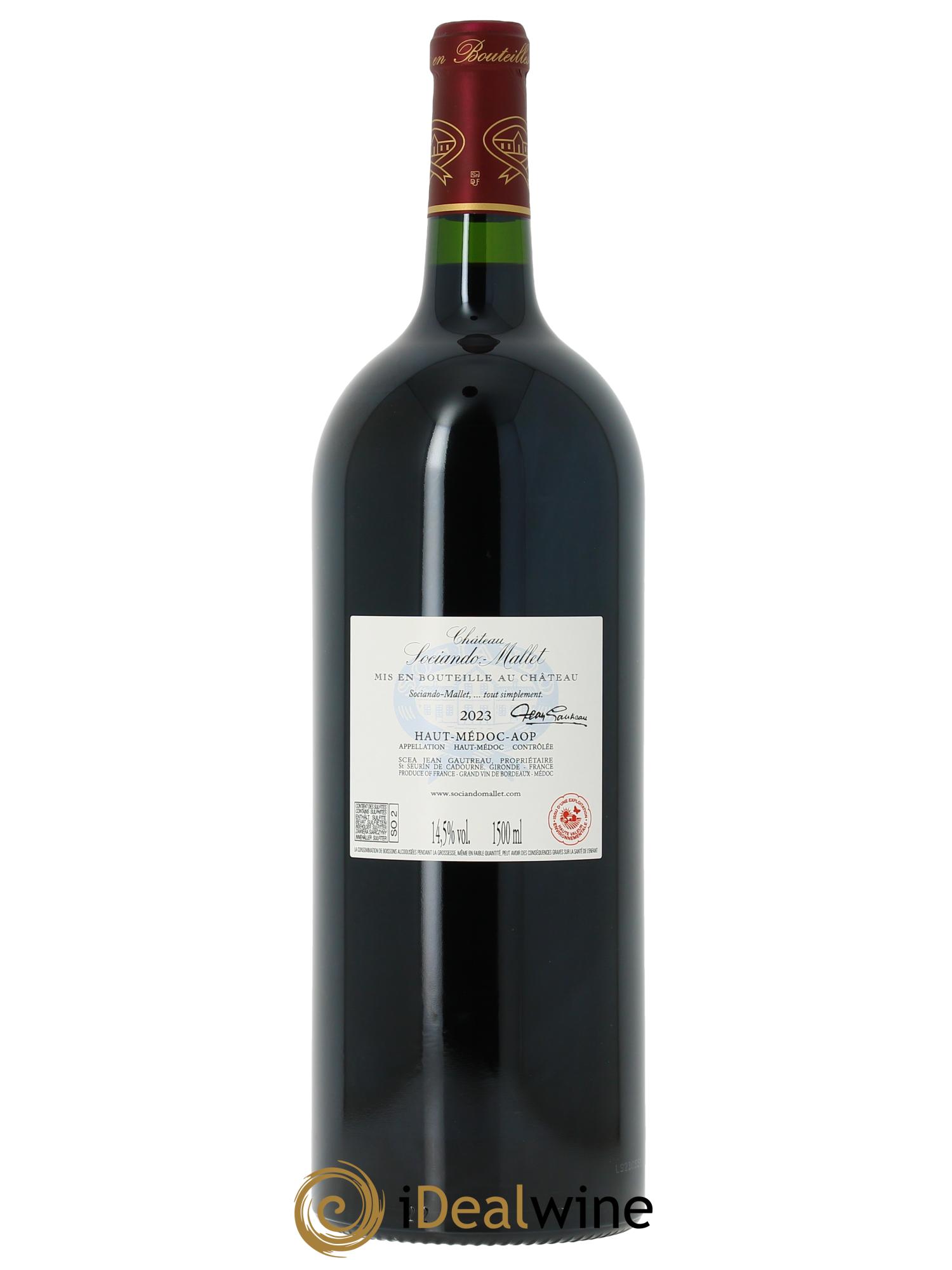 Château Sociando Mallet (CBO à partir de 6 mgs) 2023 - Lot de 1 magnum - 1