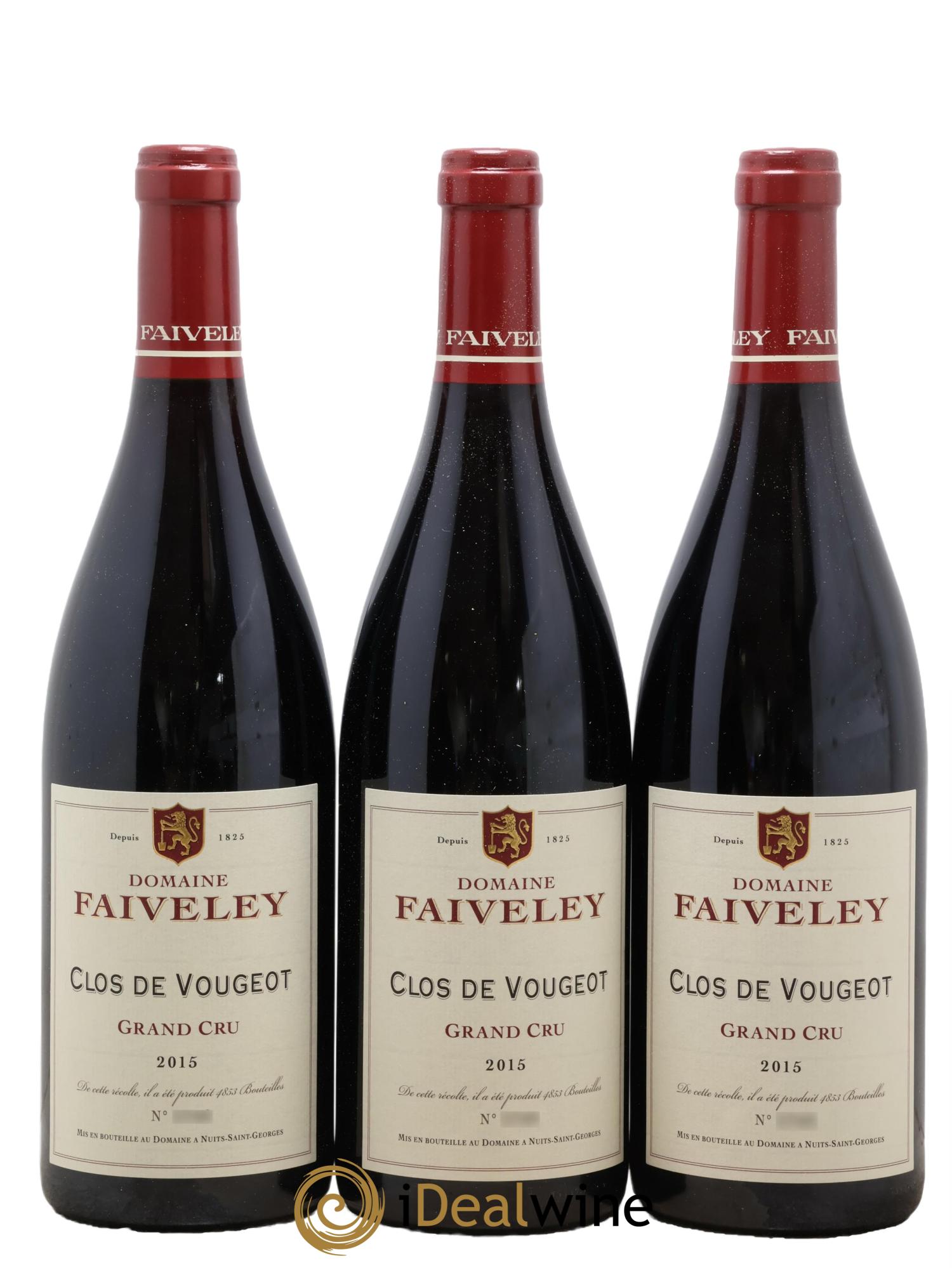 Clos de Vougeot Grand Cru Faiveley 2015 - Lotto di 3 bottiglie - 0