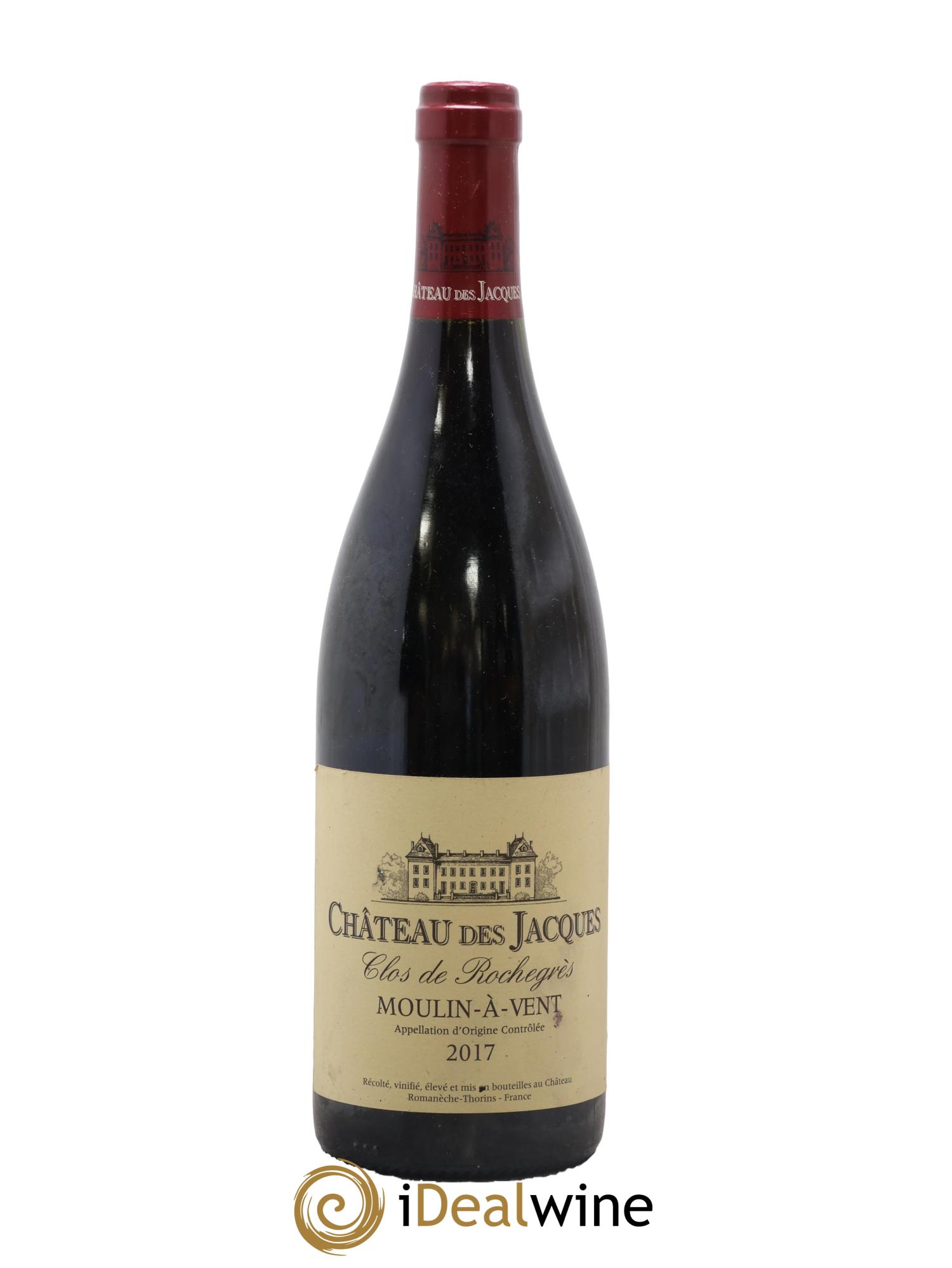 Moulin-à-Vent Clos de Rochegrès Château des Jacques 2017 - Lot de 1 bouteille - 0