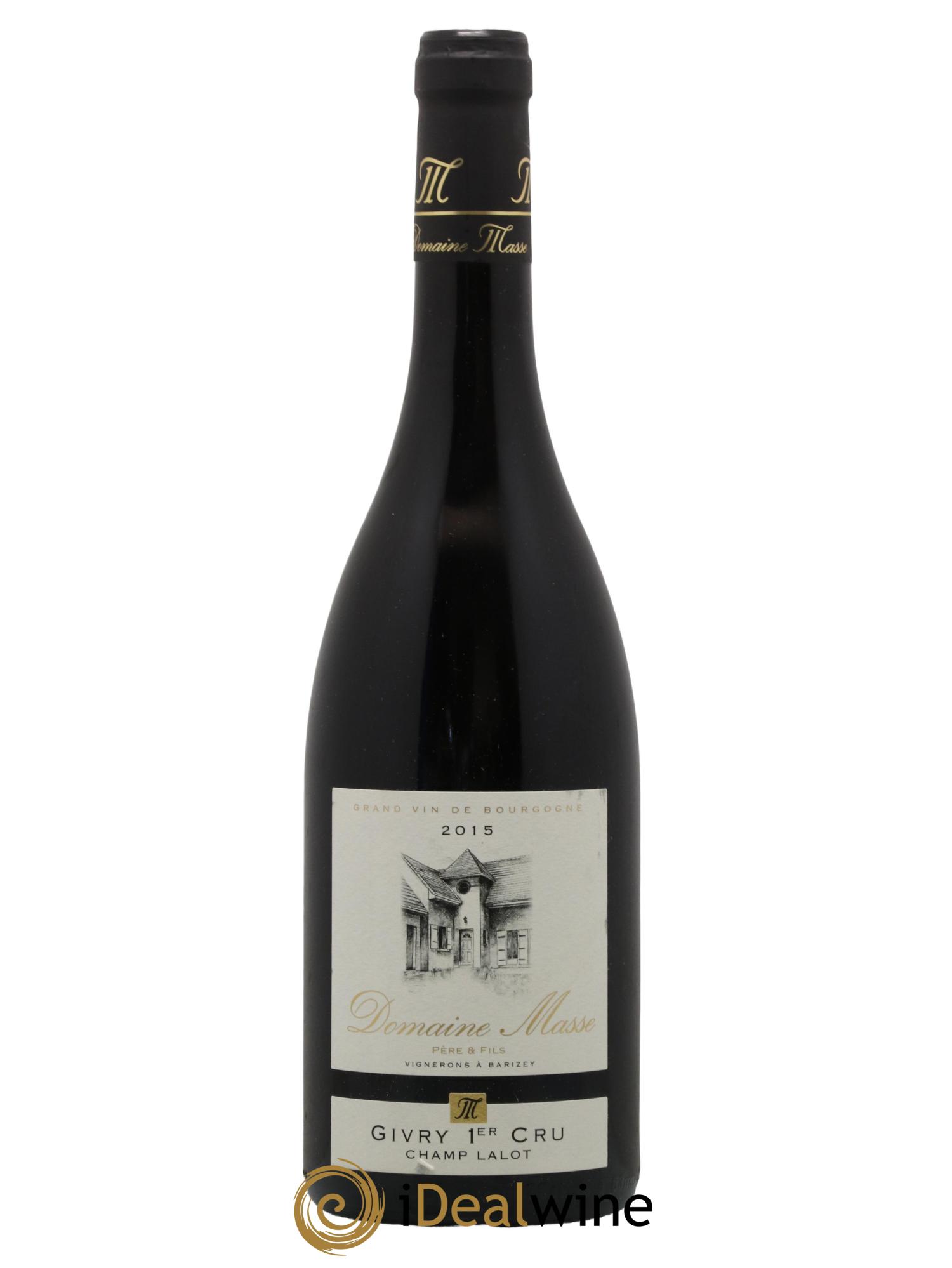 Givry 1er Cru Premier Cru Champ Lalot Domaine Masse Pere et Fils 2015 - Lot de 1 bouteille - 0