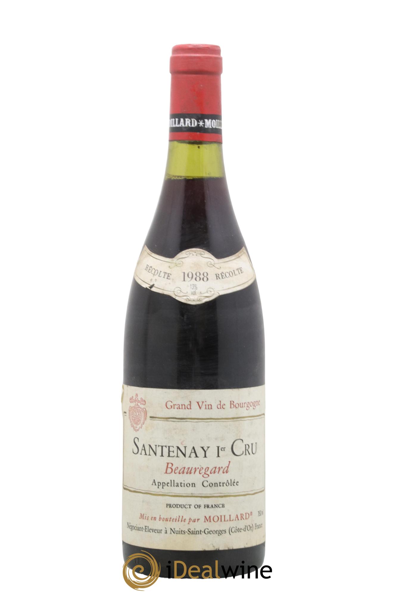 Santenay 1er Cru Beauregard Moillard 1988 - Lot de 1 bouteille - 0