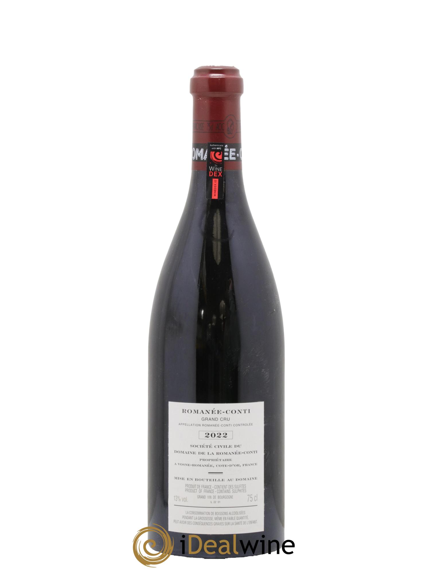 Romanée-Conti Grand Cru Domaine de la Romanée-Conti 2022 - Lot de 1 bouteille - 1