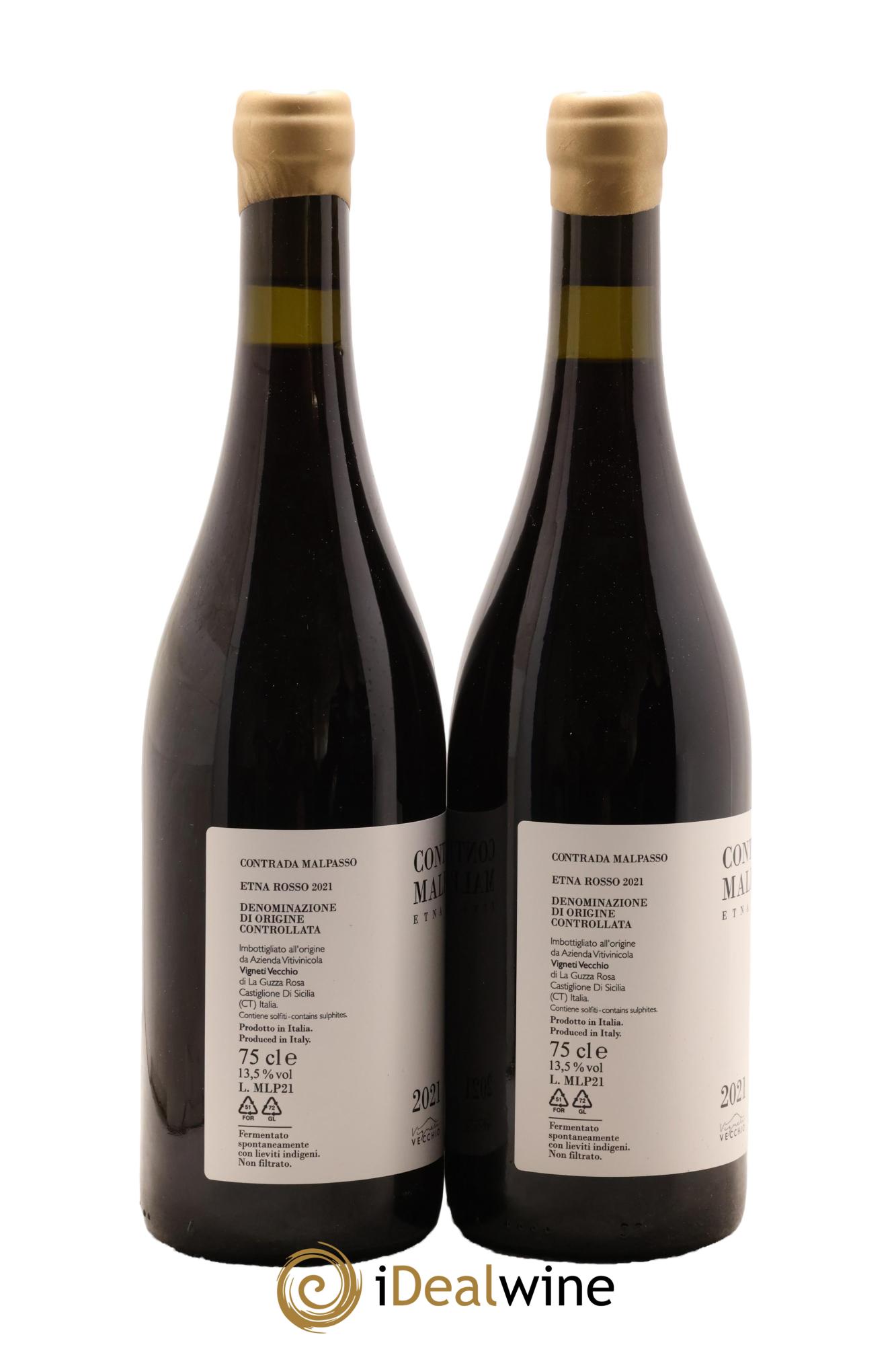 Italie Etna Rosso DOC Contrada Malpasso Vigneti Vecchio 2021 - Lot de 2 bouteilles - 1