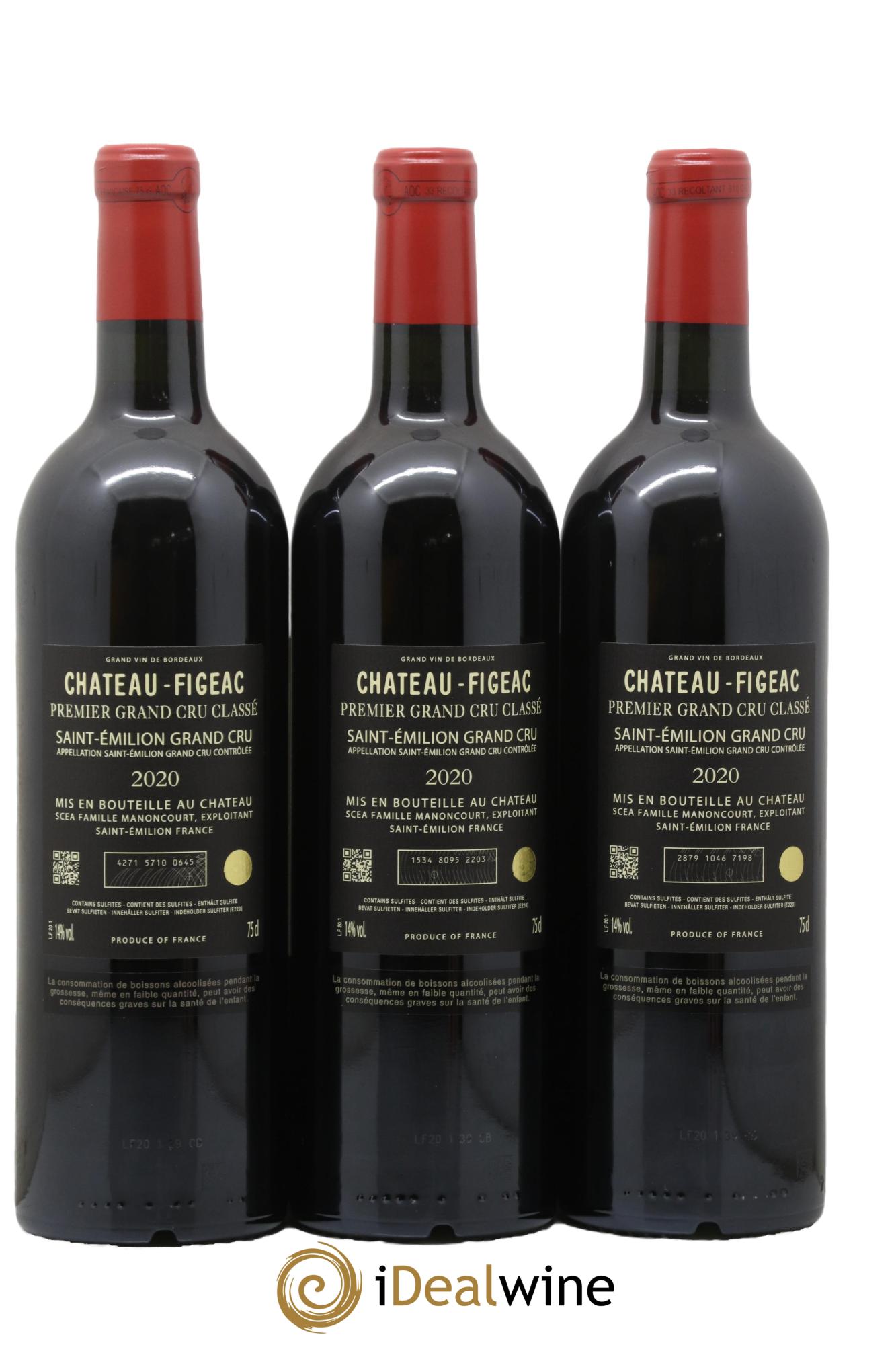 Château Figeac 1er Grand Cru Classé A 2020 - Lot of 6 bottles - 4