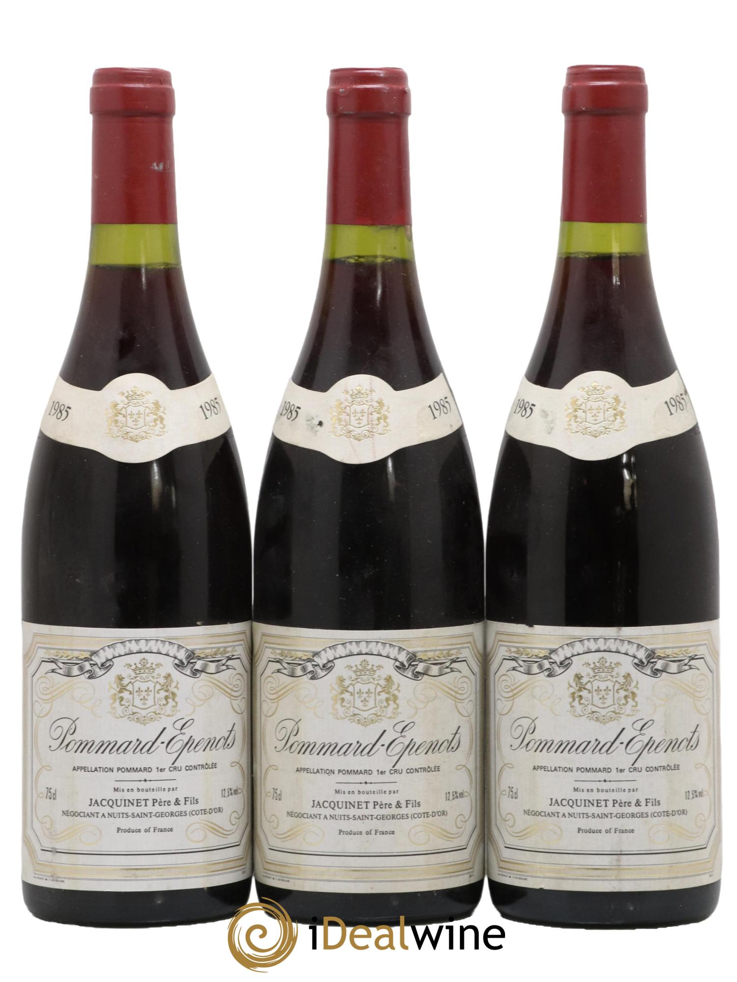 Pommard Epenots Domaine Jacquinet 1985 - Lot de 3 bouteilles - 0