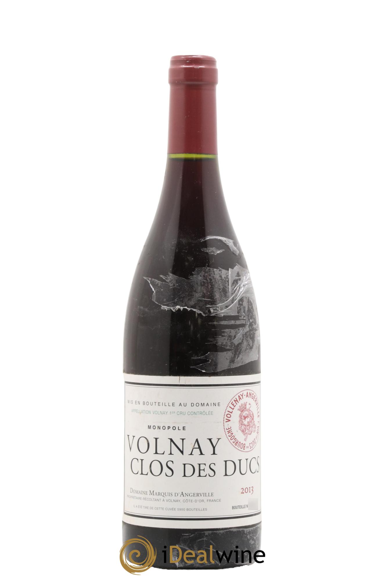 Volnay 1er Cru Clos des Ducs Marquis d'Angerville (Domaine) 2013 - Lot of 1 bottle - 0