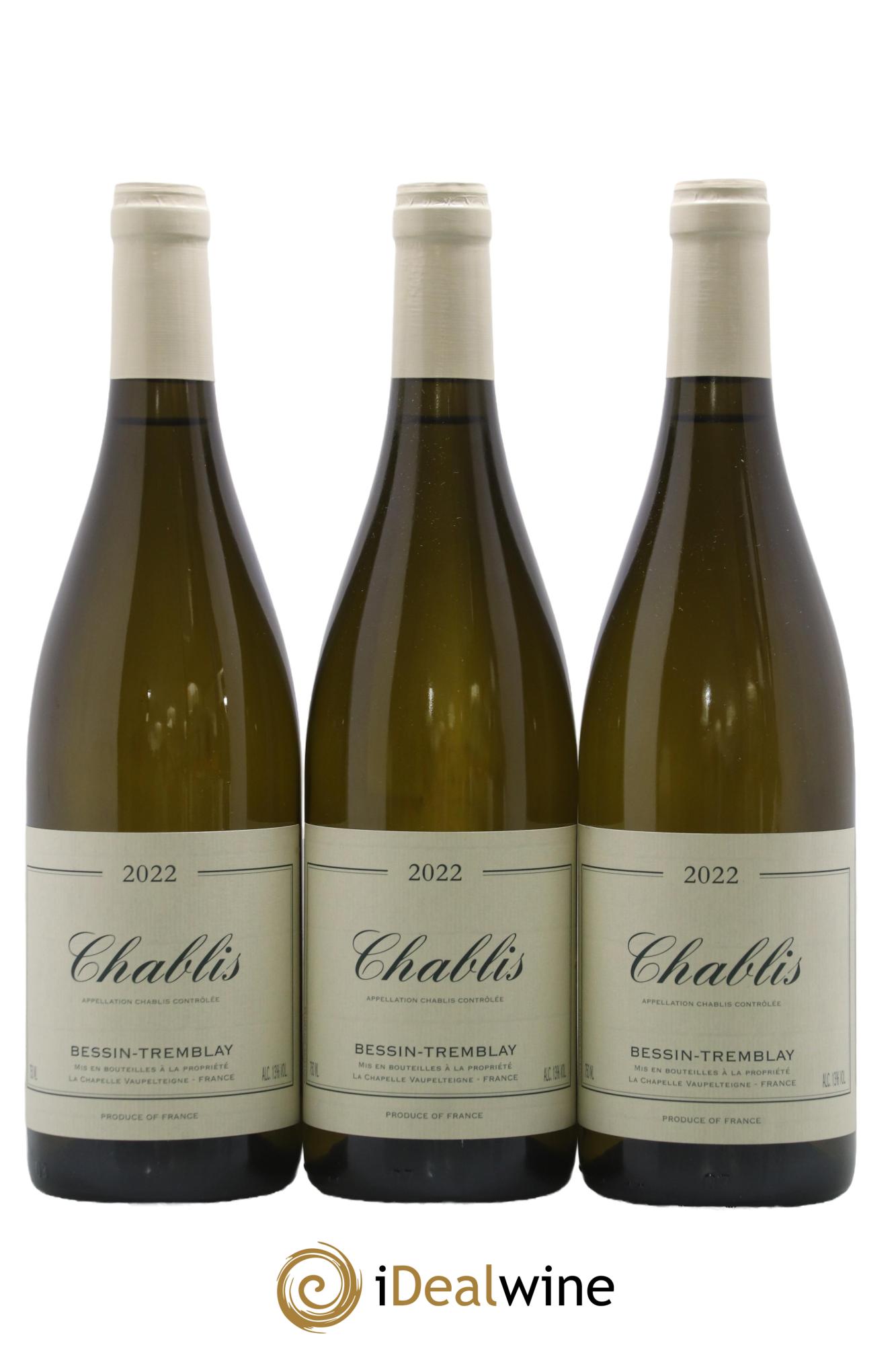 Chablis Bessin-Tremblay 2022 - Lot of 3 bottles - 0