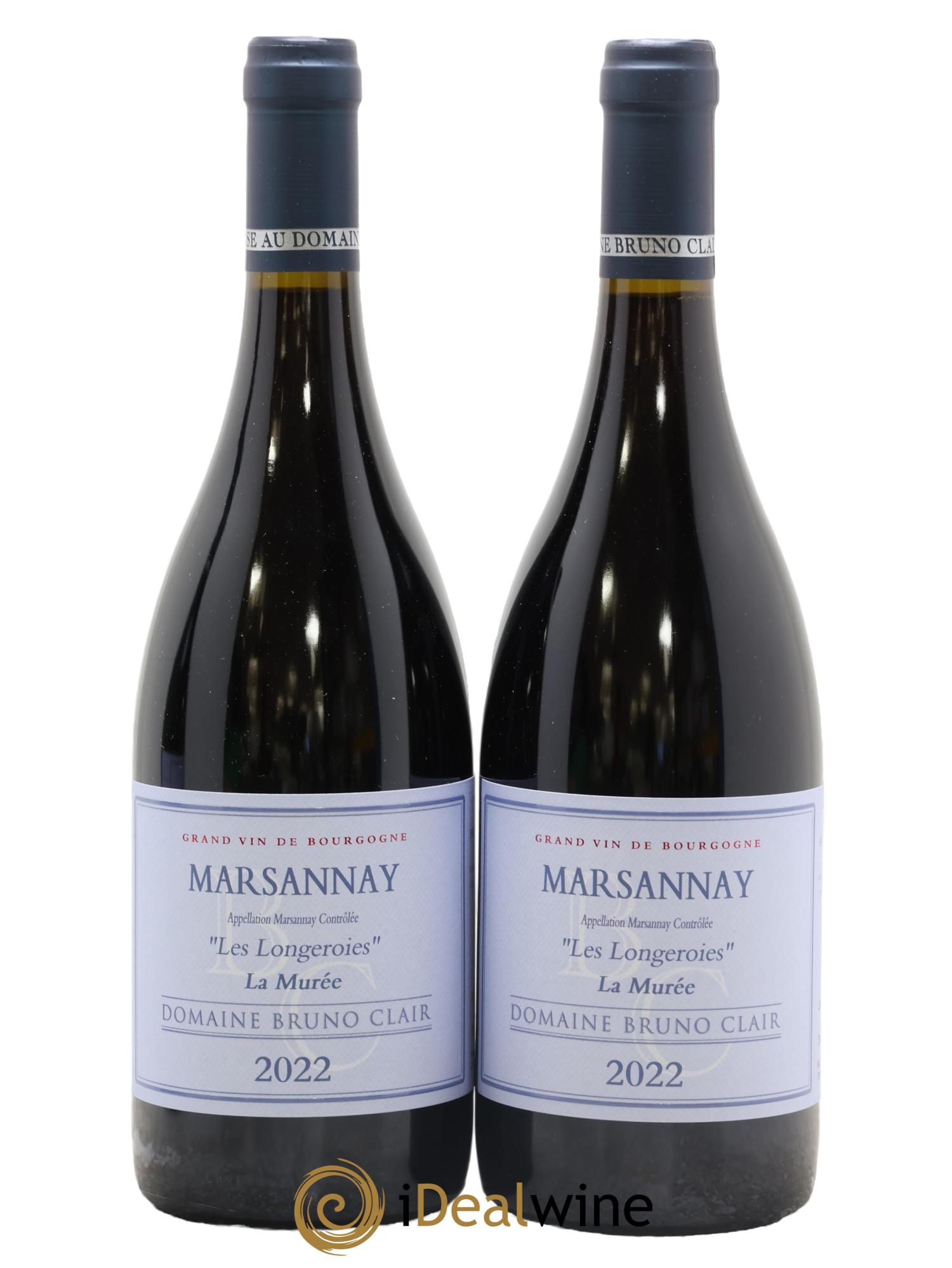 Marsannay Les Longeroies Cuvée La Murée Bruno Clair (Domaine) 2022 - Lot de 2 bouteilles - 0