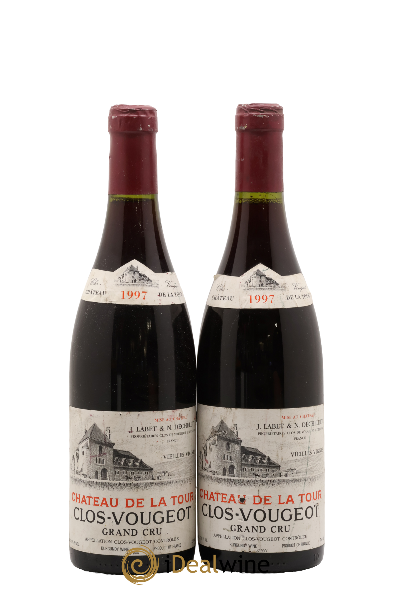 Clos de Vougeot Grand Cru Vieilles Vignes Château de La Tour 1997 - Posten von 2 Flaschen - 0