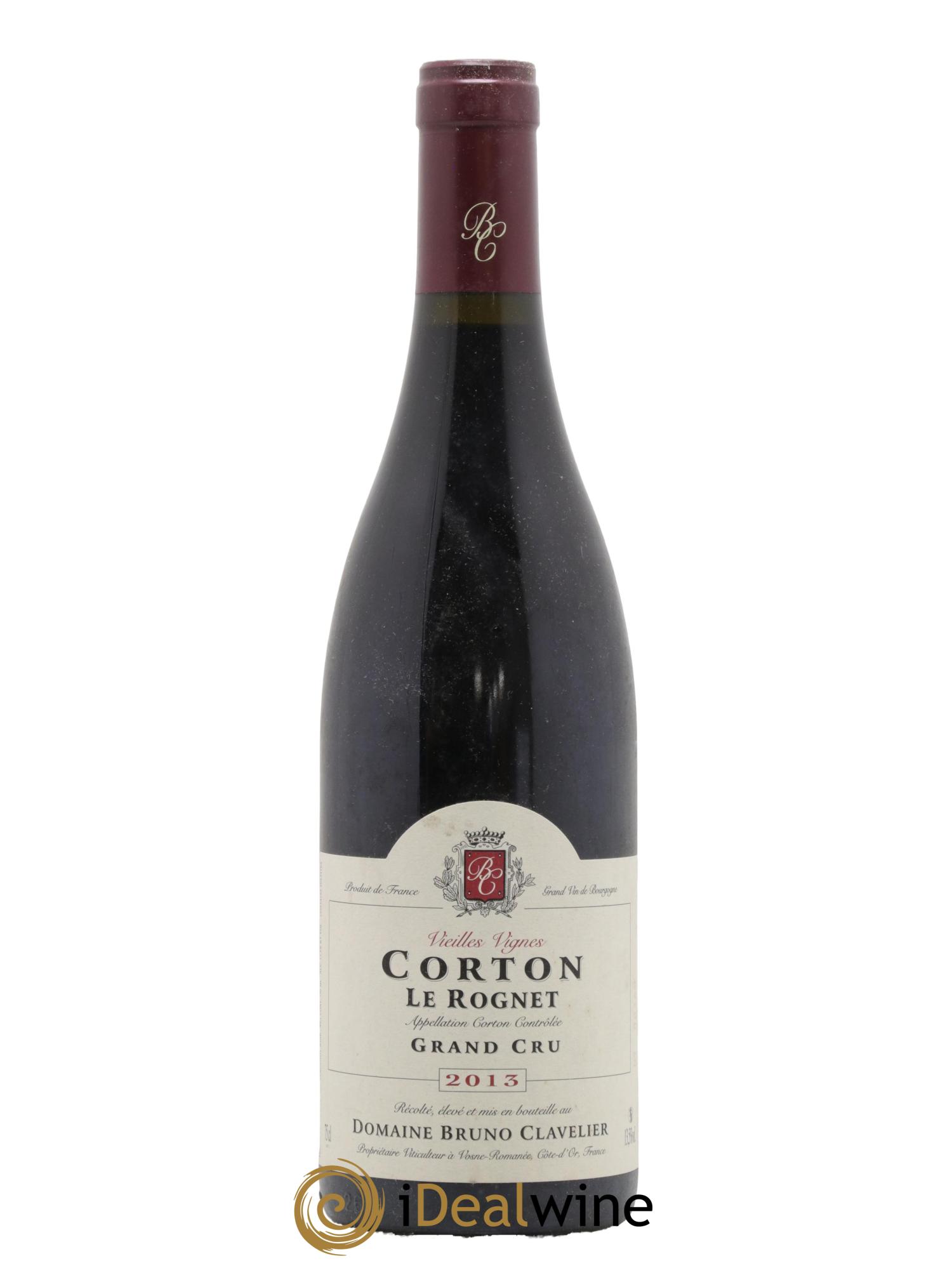Corton Grand Cru Le Rognet Vieilles Vignes Bruno Clavelier 2013 - Lot de 1 bouteille - 0