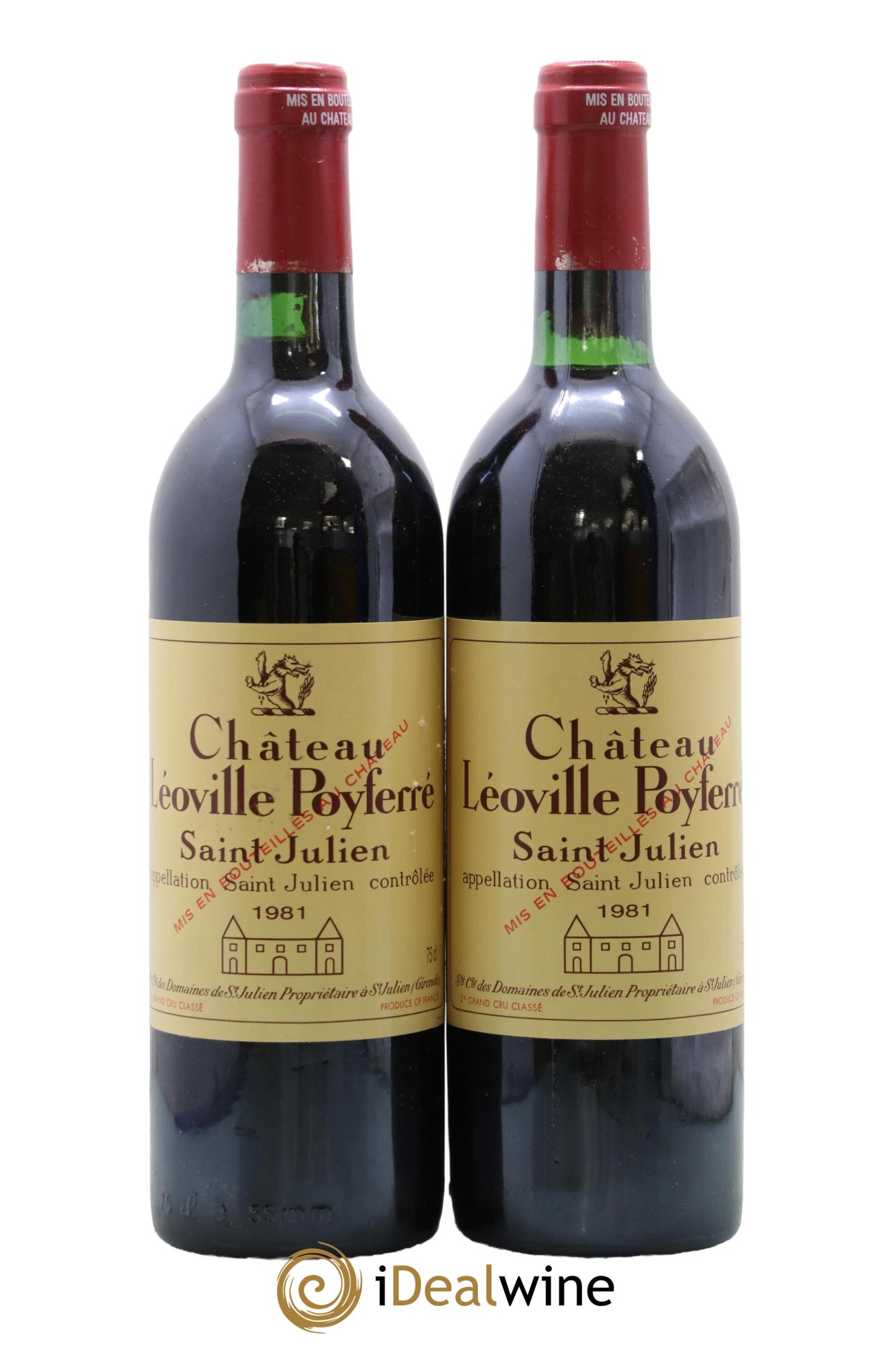 Château Léoville Poyferré 2ème Grand Cru Classé 1981 - Lot de 2 bouteilles - 0