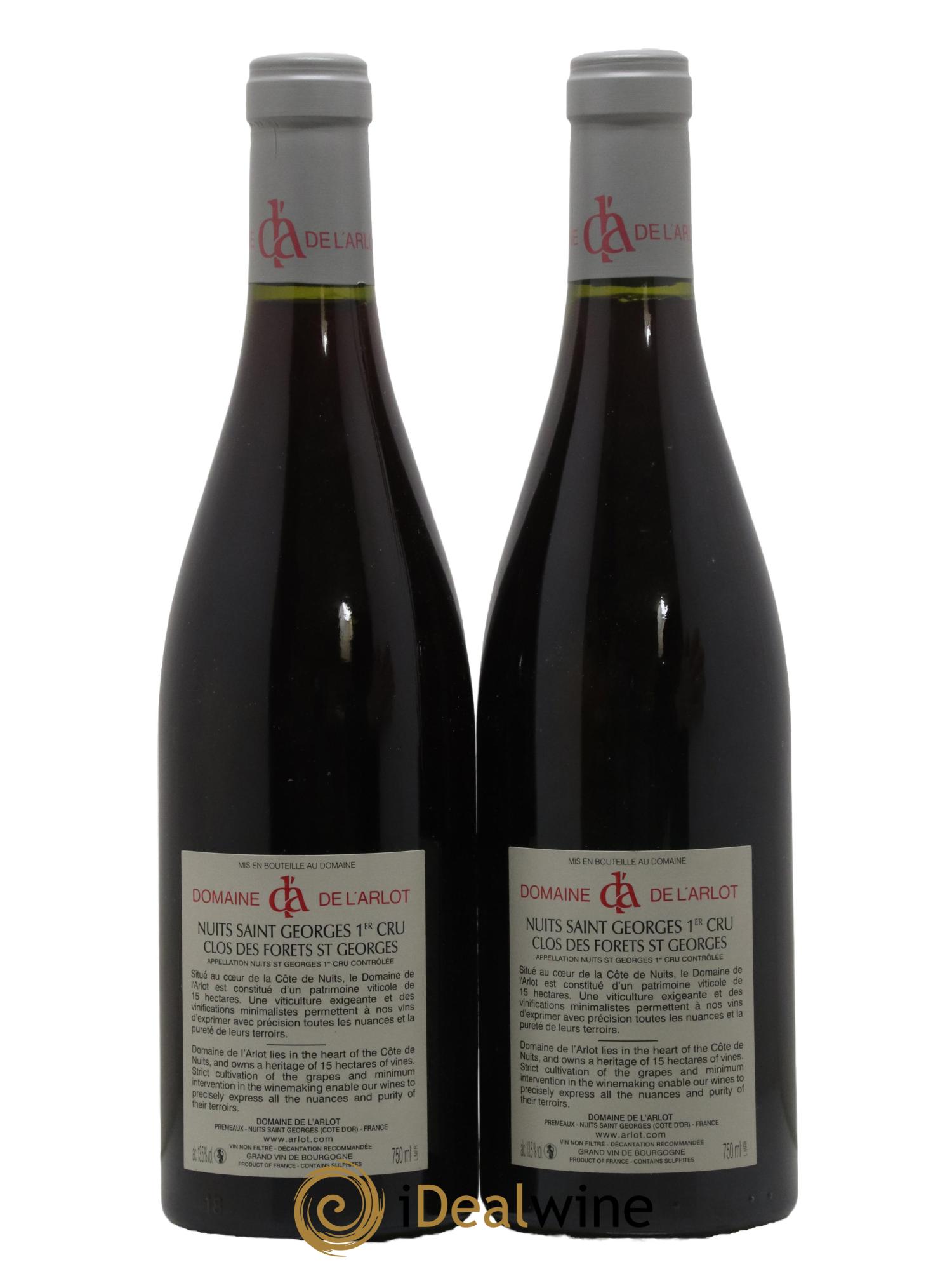 Nuits-Saint-Georges 1er Cru Clos des Forêts Saint-Georges Domaine de l'Arlot 2010 - Lot de 2 bouteilles - 1