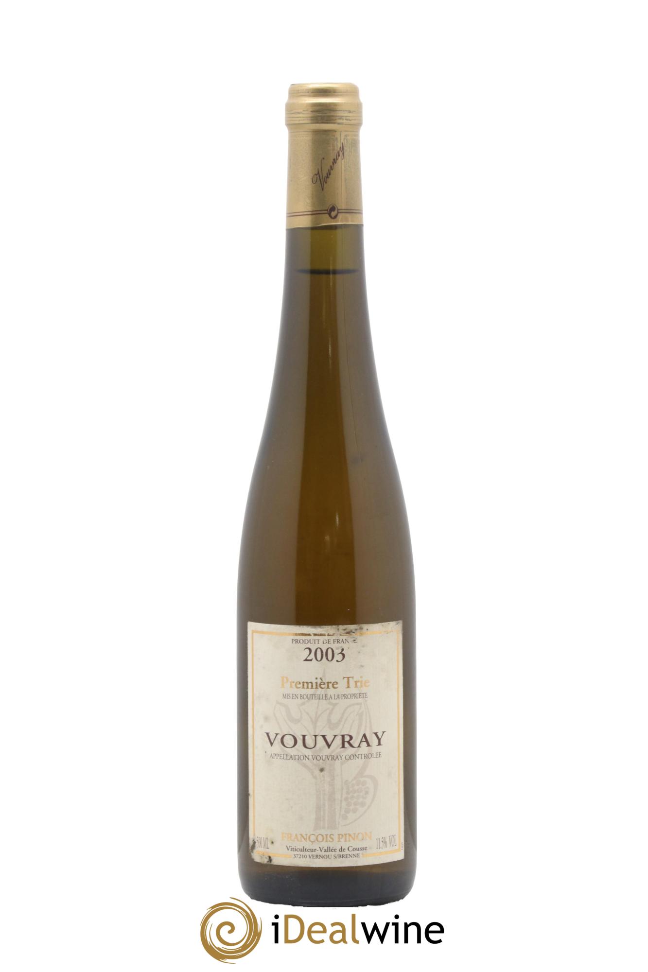 Vouvray Prmière Trie François Pinon 2003 - Lot de 1 format 50cl - 0