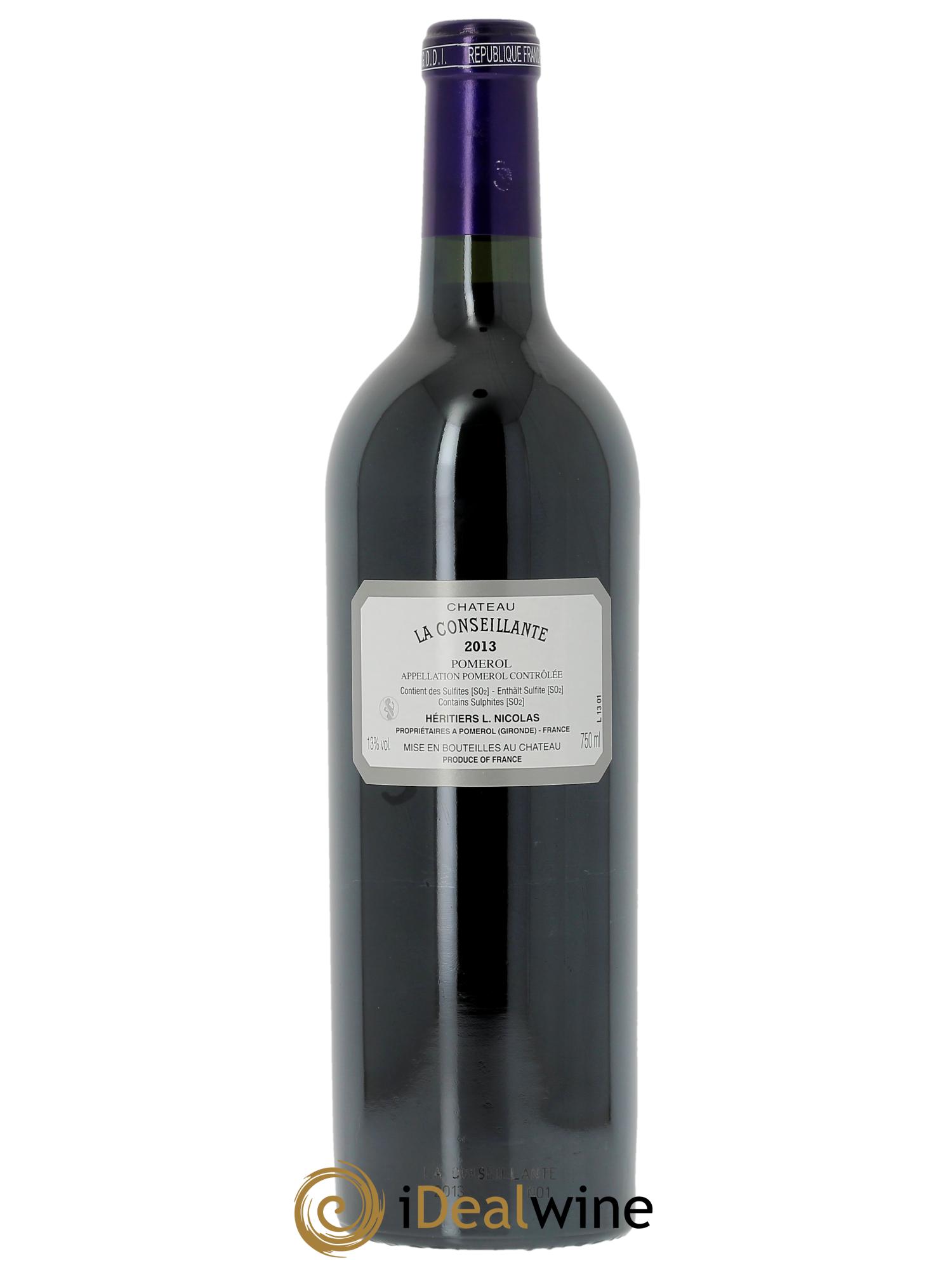 Château la Conseillante (CBO à partir de 12 bts) 2013 - Lot de 1 bouteille - 1