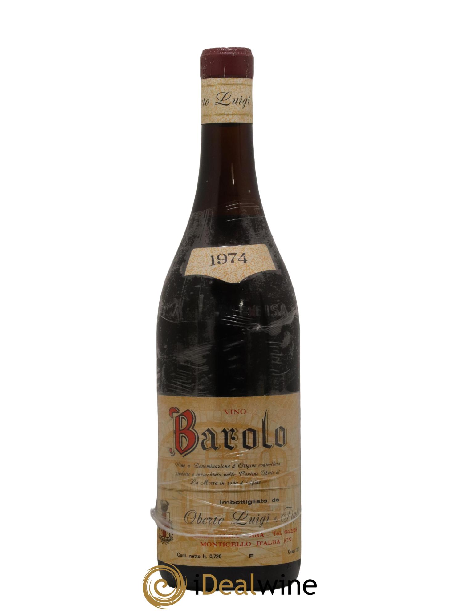 Barolo Oberto Luigi e Figli 1974 - Lot de 1 bouteille - 0