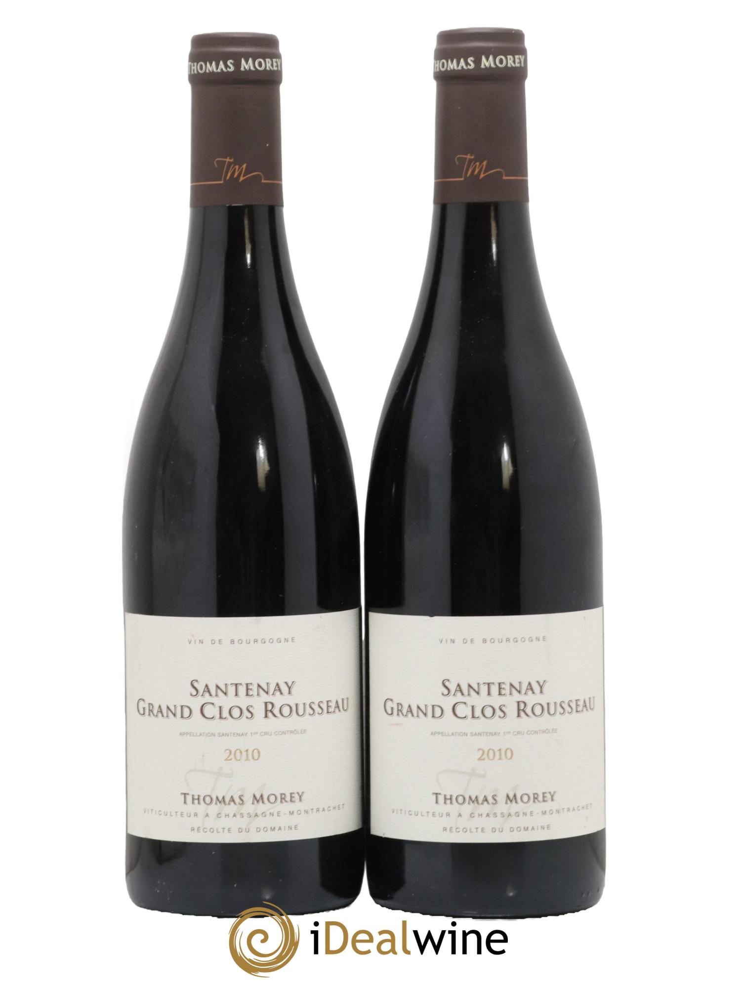 Santenay 1er Cru Grand Clos Rousseau Thomas Morey 2010 - Lot de 2 bouteilles - 0