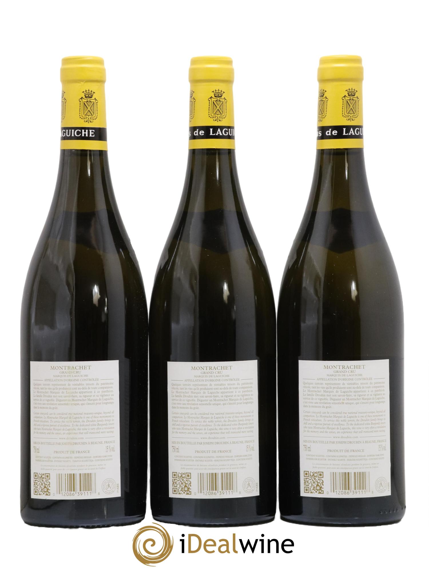 Montrachet Grand Cru Marquis de Laguiche Joseph Drouhin 2019 - Lot de 3 bouteilles - 1