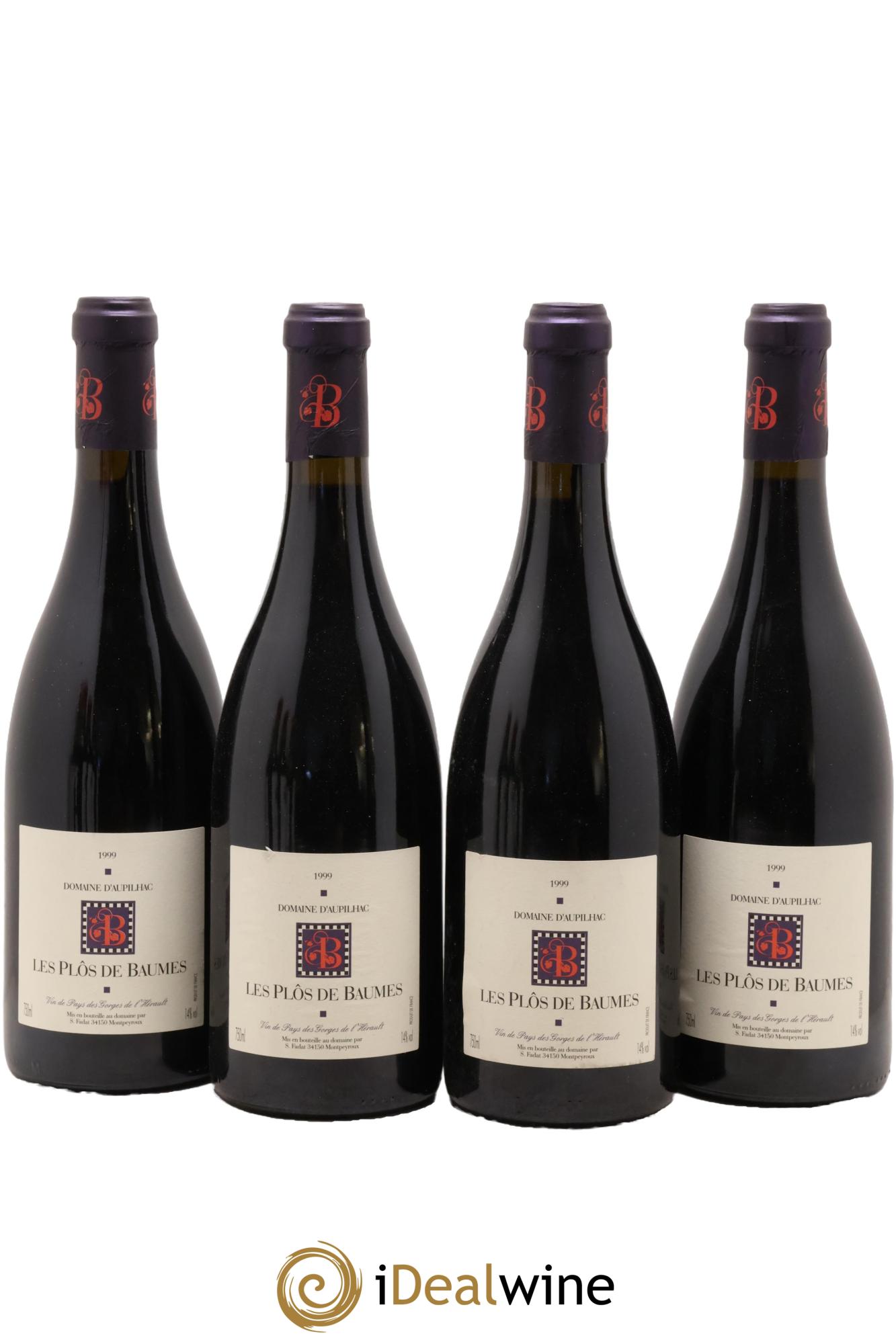 Pays d'Hérault Les Plôs De Beaume Domaine D'Aupilhac Sylvain Fadat 1999 - Lotto di 4 bottiglie - 0