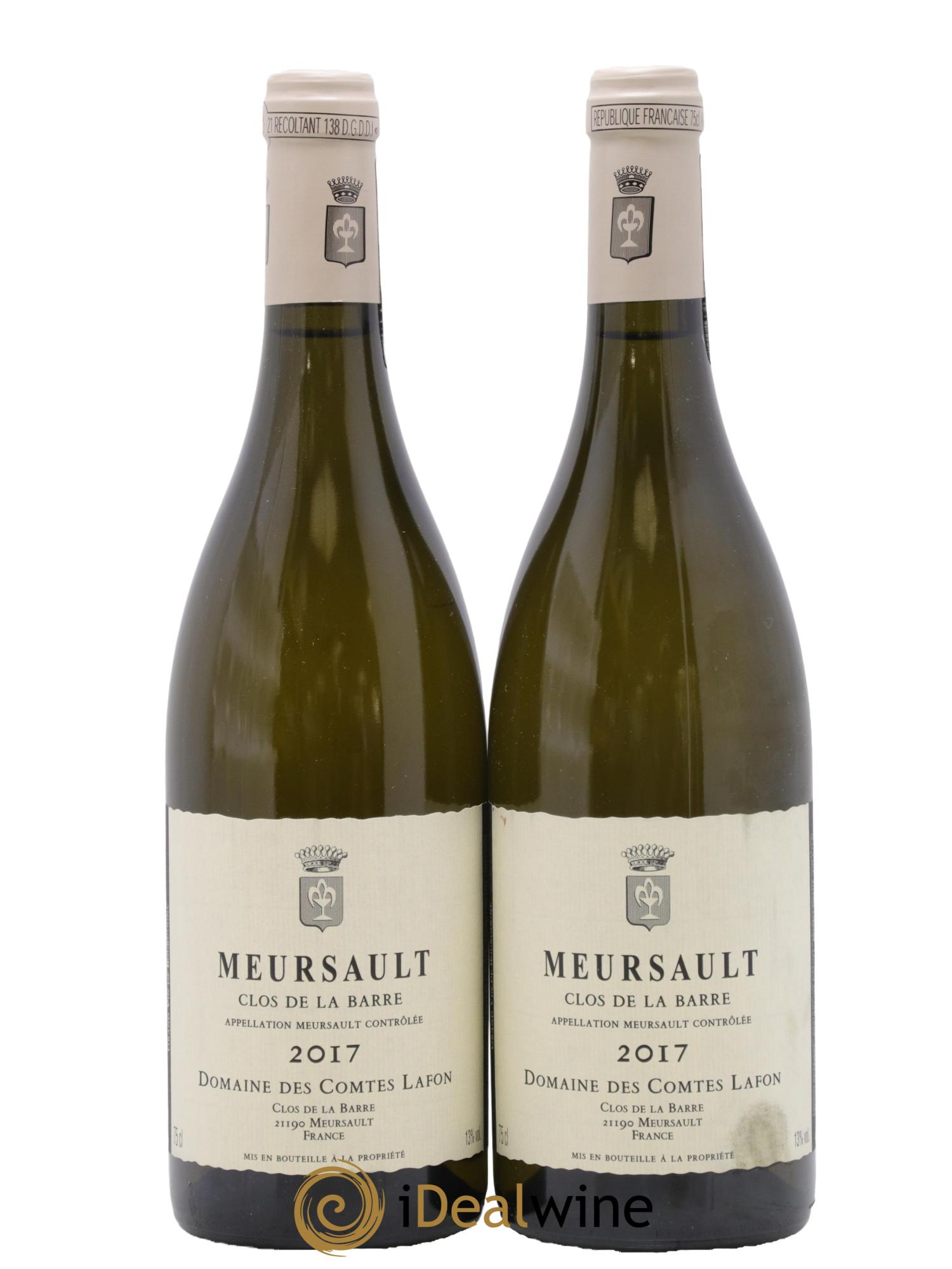 Meursault Clos de la Barre Comtes Lafon (Domaine des) 2017 - Posten von 2 Flaschen - 0