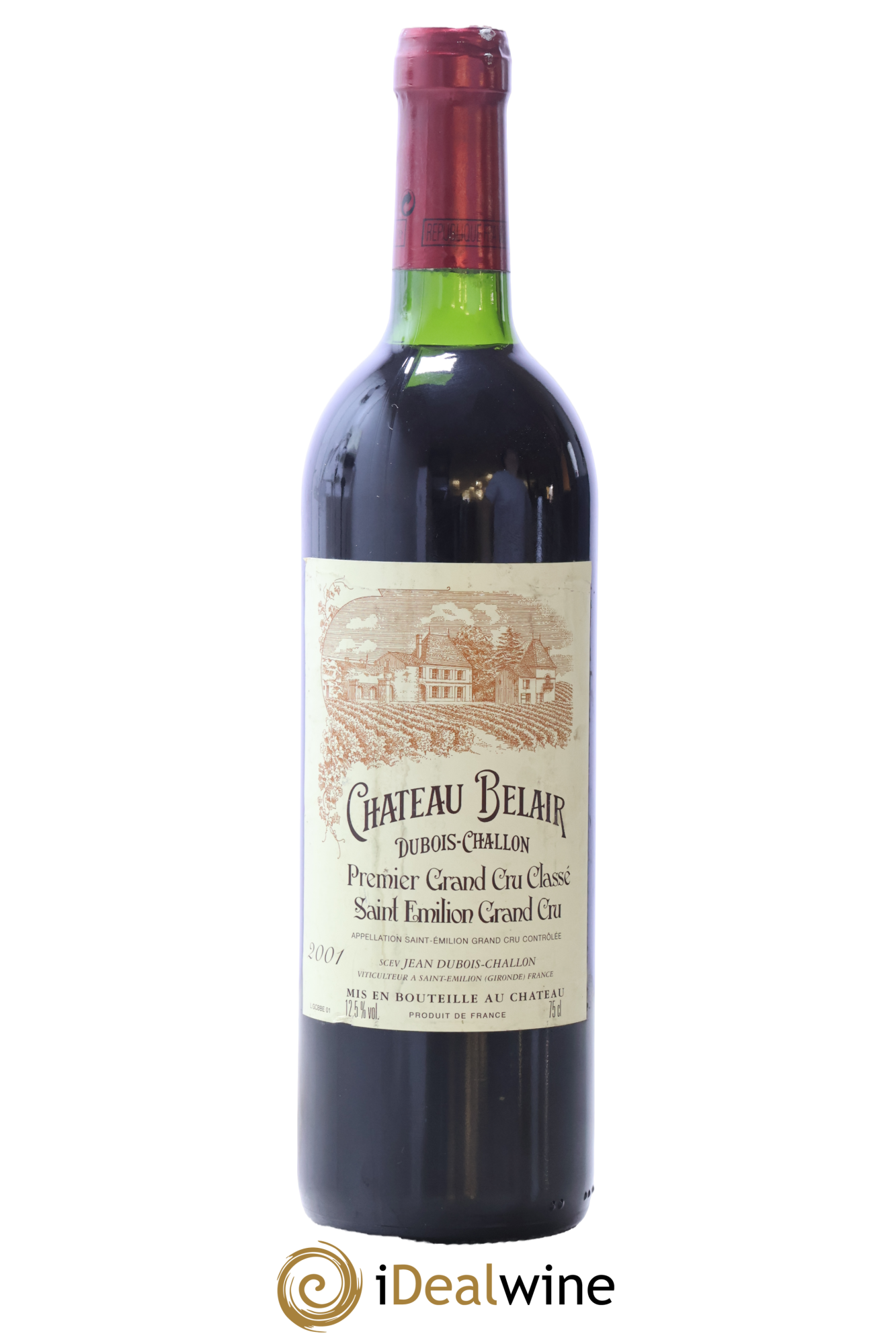 Château Belair (Belair-Monange) 1er Grand Cru Classé B 2001 - Lot of 1 bottle - 0