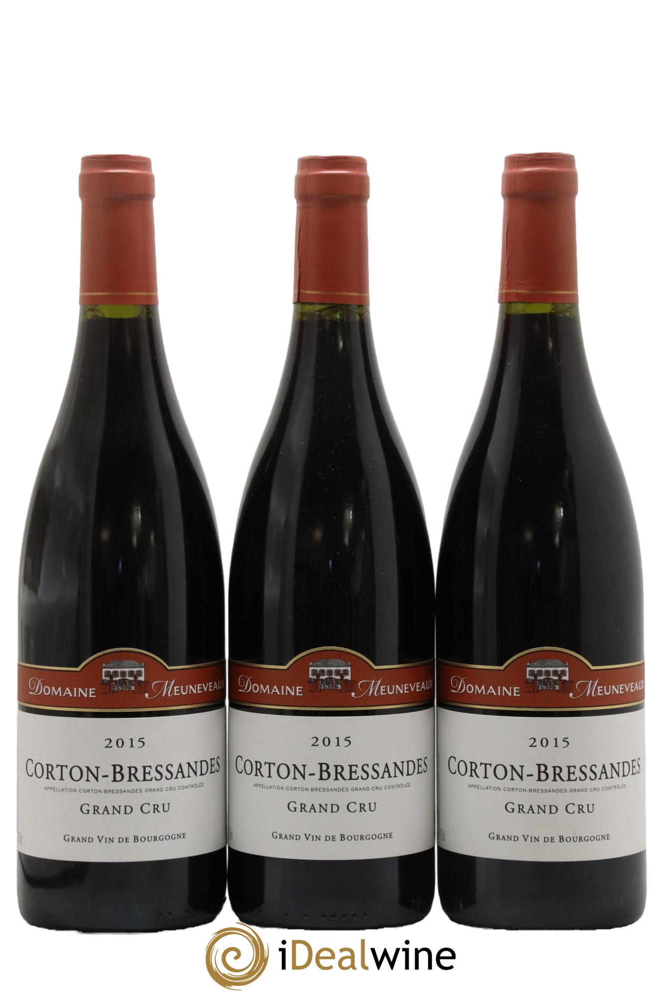 Corton Grand Cru Bressandes Domaine Meuneveaux 2015 - Lot of 3 bottles - 0