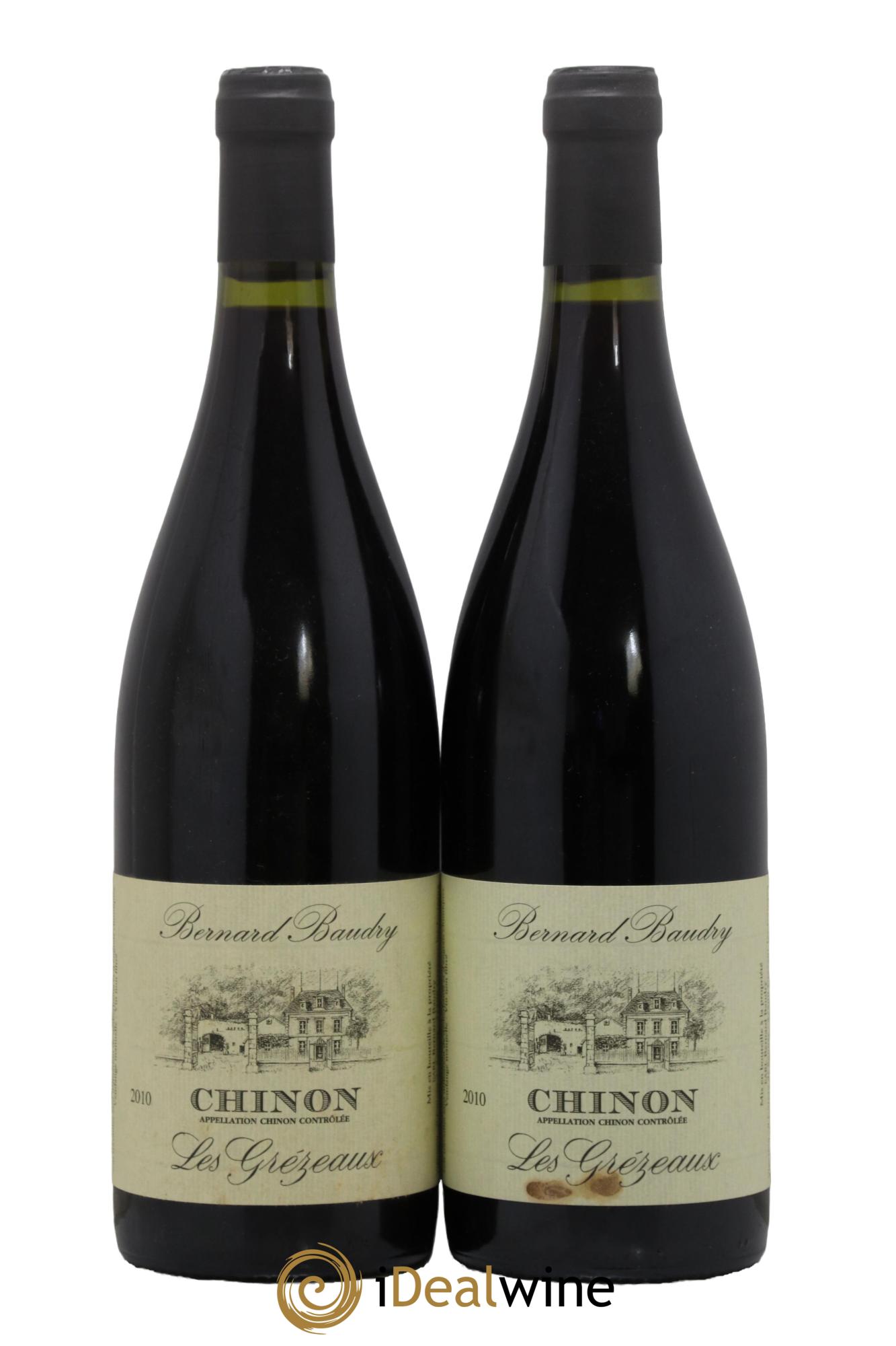 Chinon Les Grézeaux Bernard Baudry 2010 - Lot de 2 bouteilles - 0