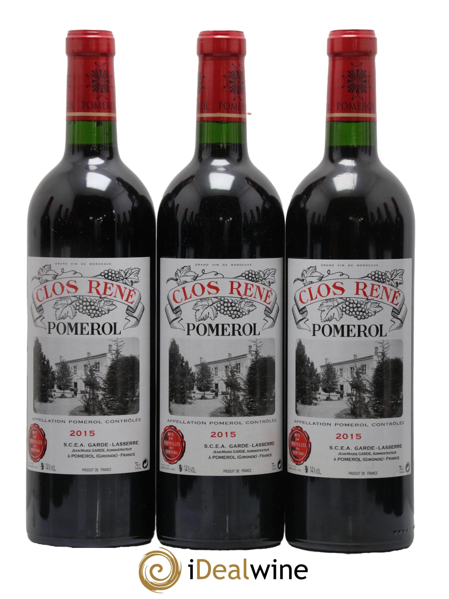 Clos René 2015 - Lot of 12 bottles - 1