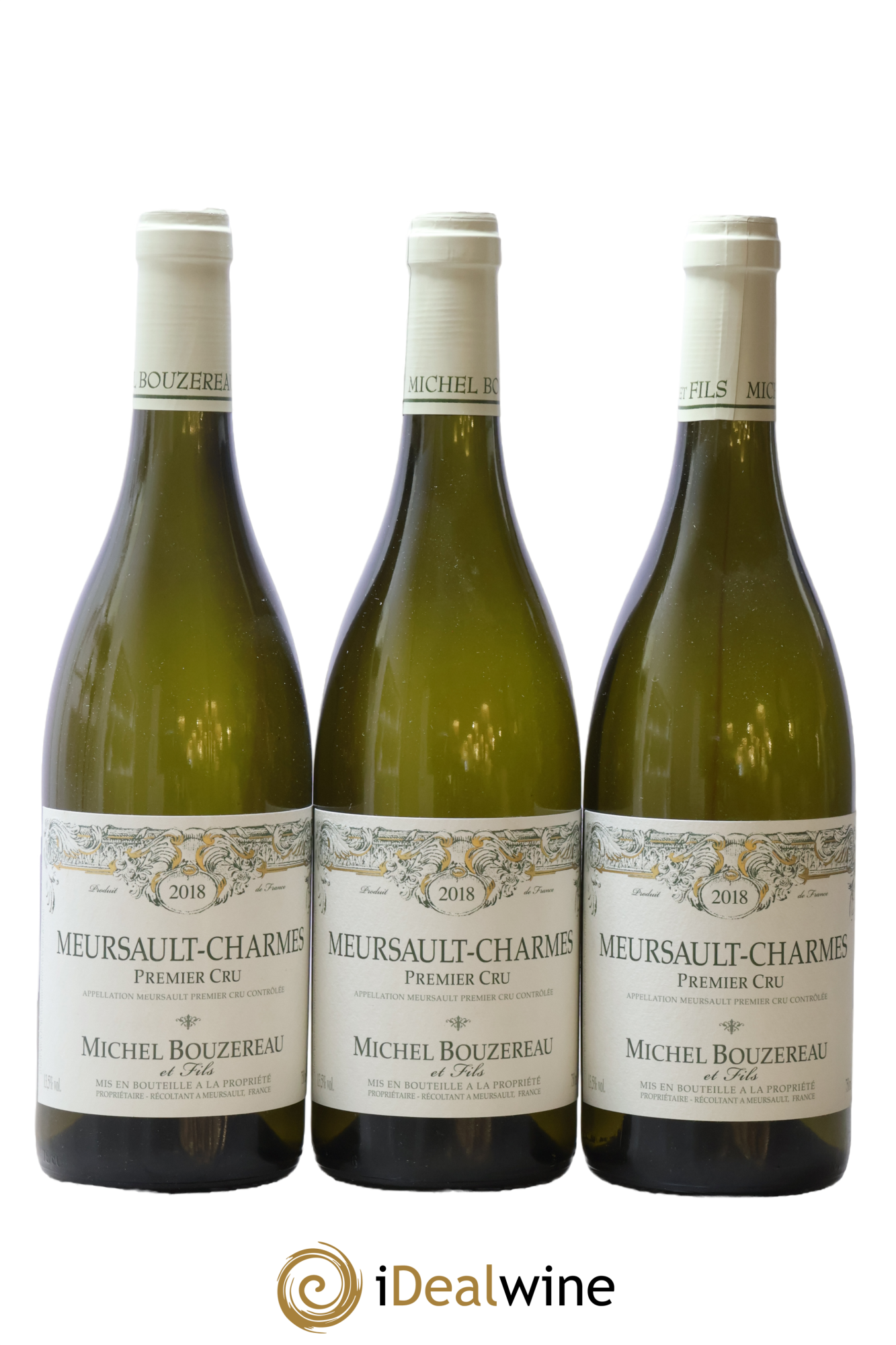 Meursault 1er Cru Les Charmes Michel Bouzereau et Fils (Domaine) 2019 - Lot de 3 bouteilles - 0