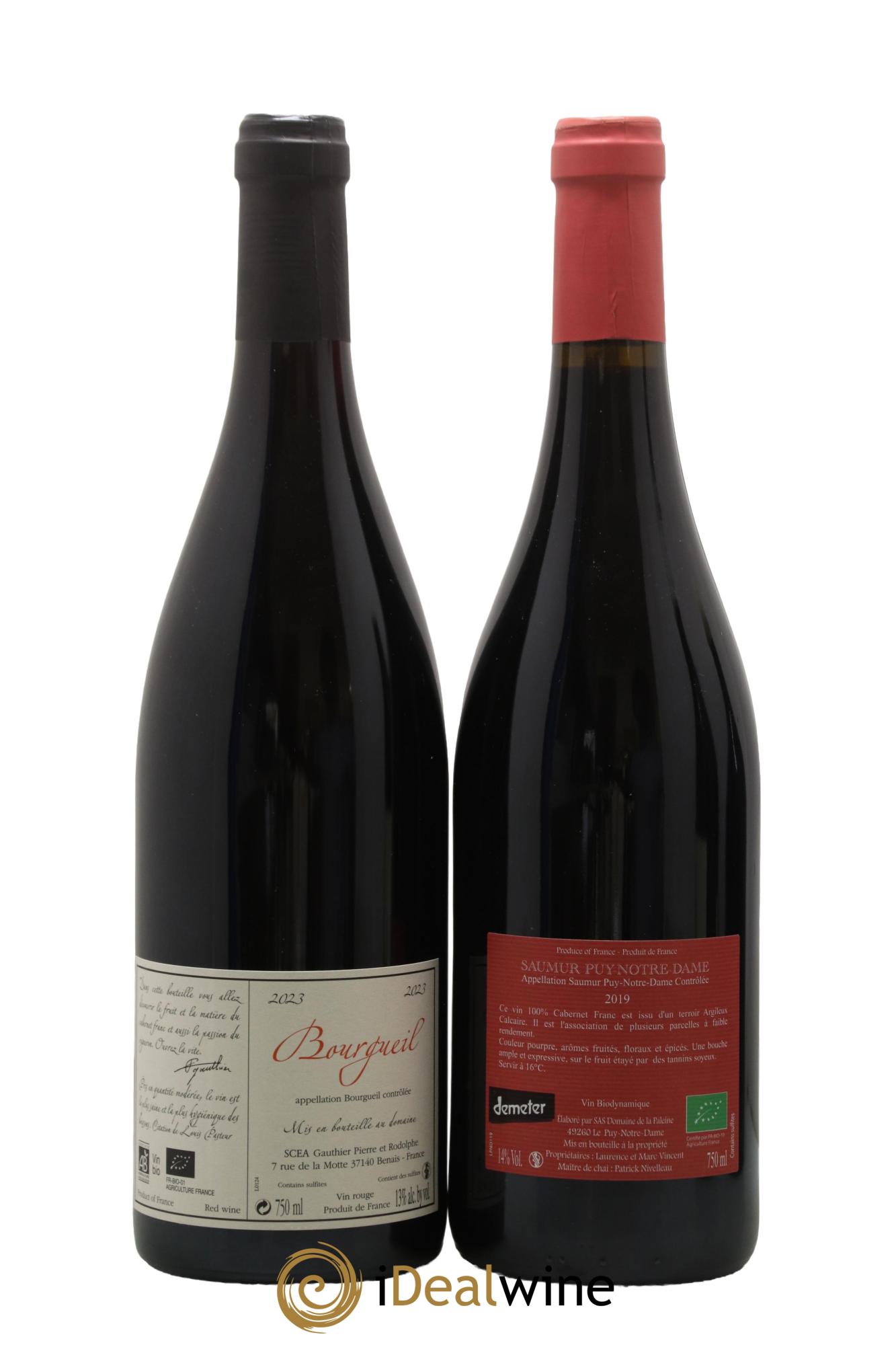 Assortiment de vins d'Anjou noir - Saumur - Bourgueil N°5 - Lot of 6 bottles - 3