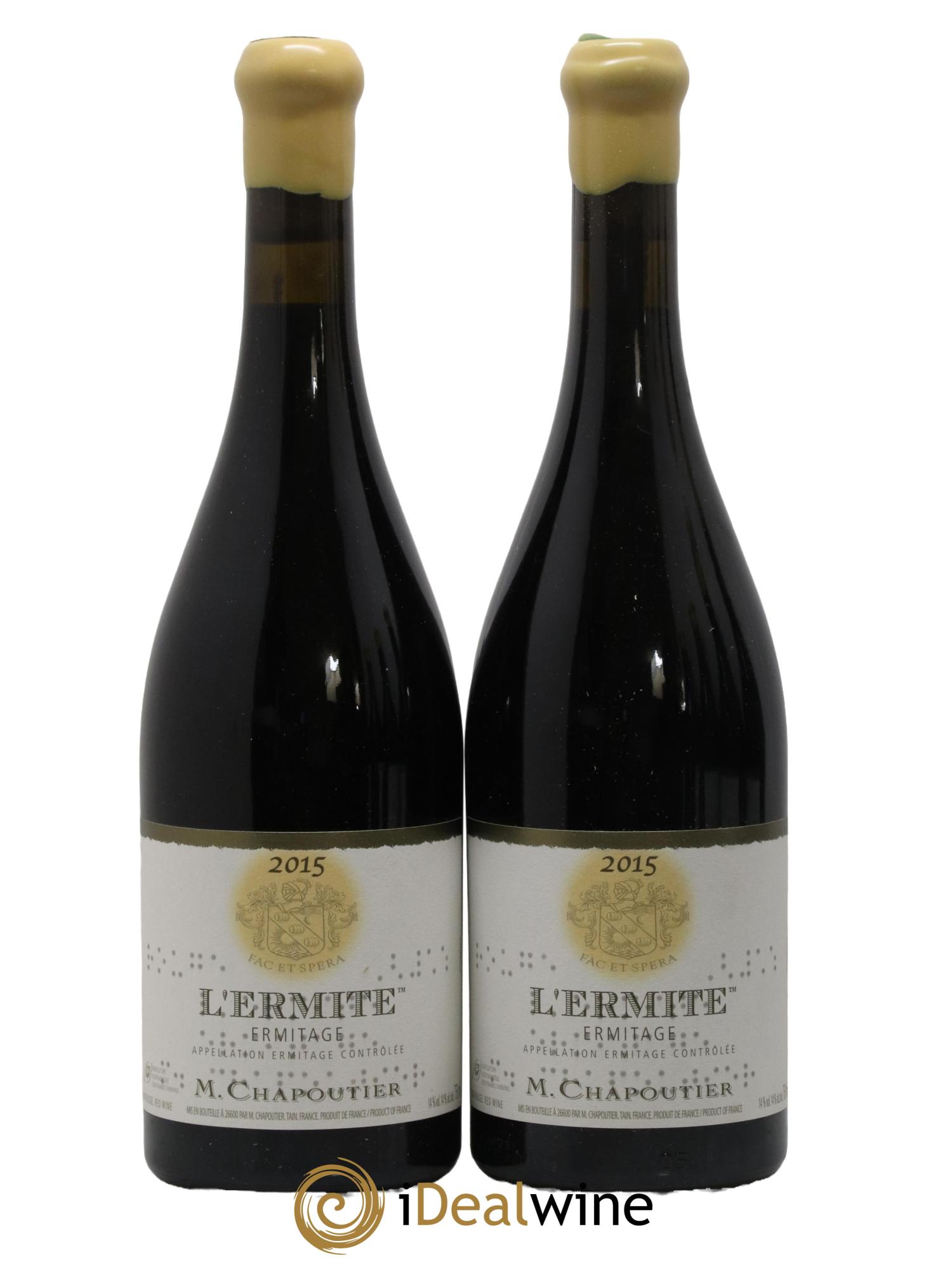 Hermitage Ermitage l'Ermite Chapoutier 2015 - Lot de 2 bouteilles - 0