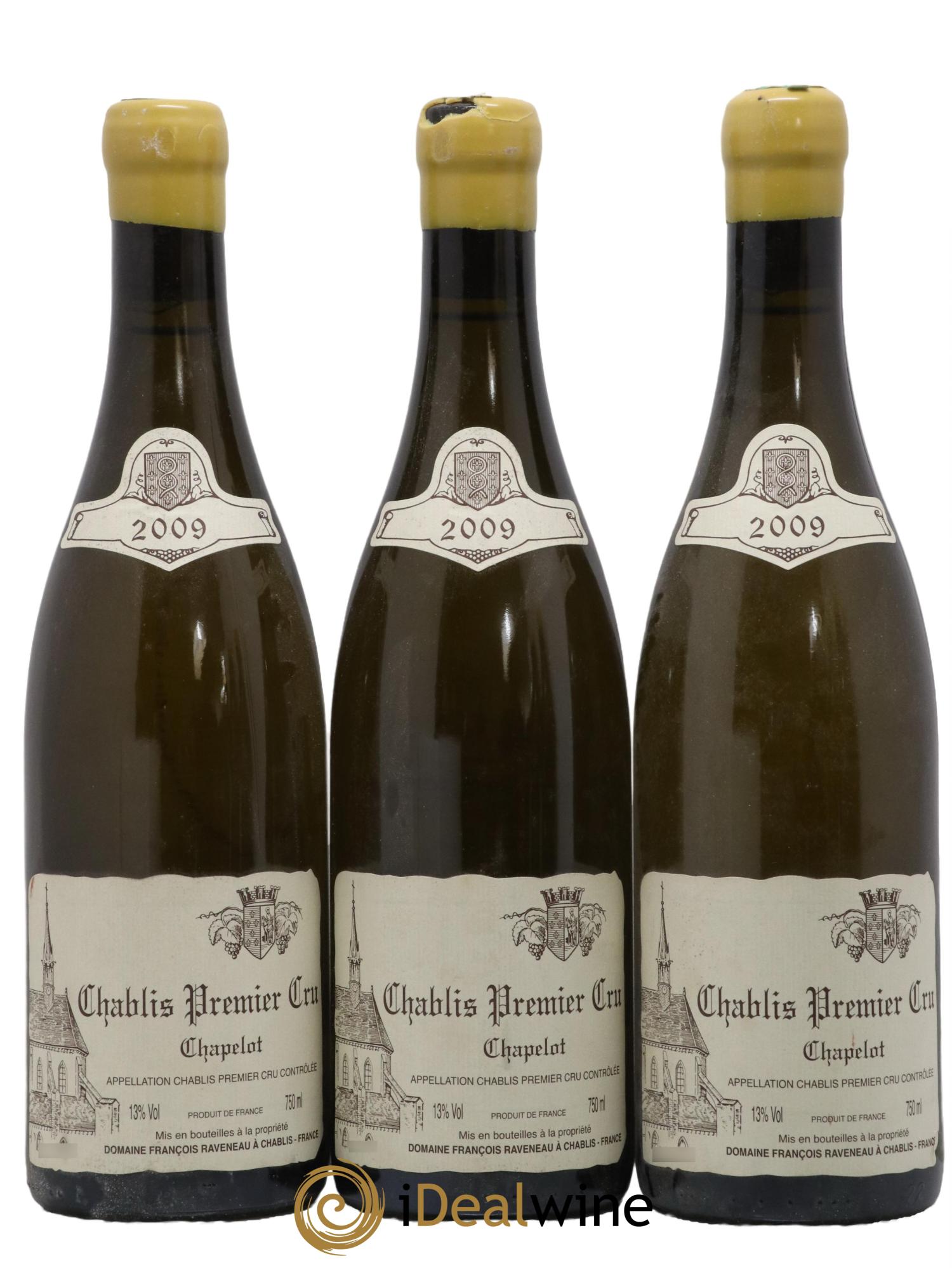 Chablis 1er Cru Chapelot Raveneau (Domaine) 2009 - Posten von 3 Flaschen - 0
