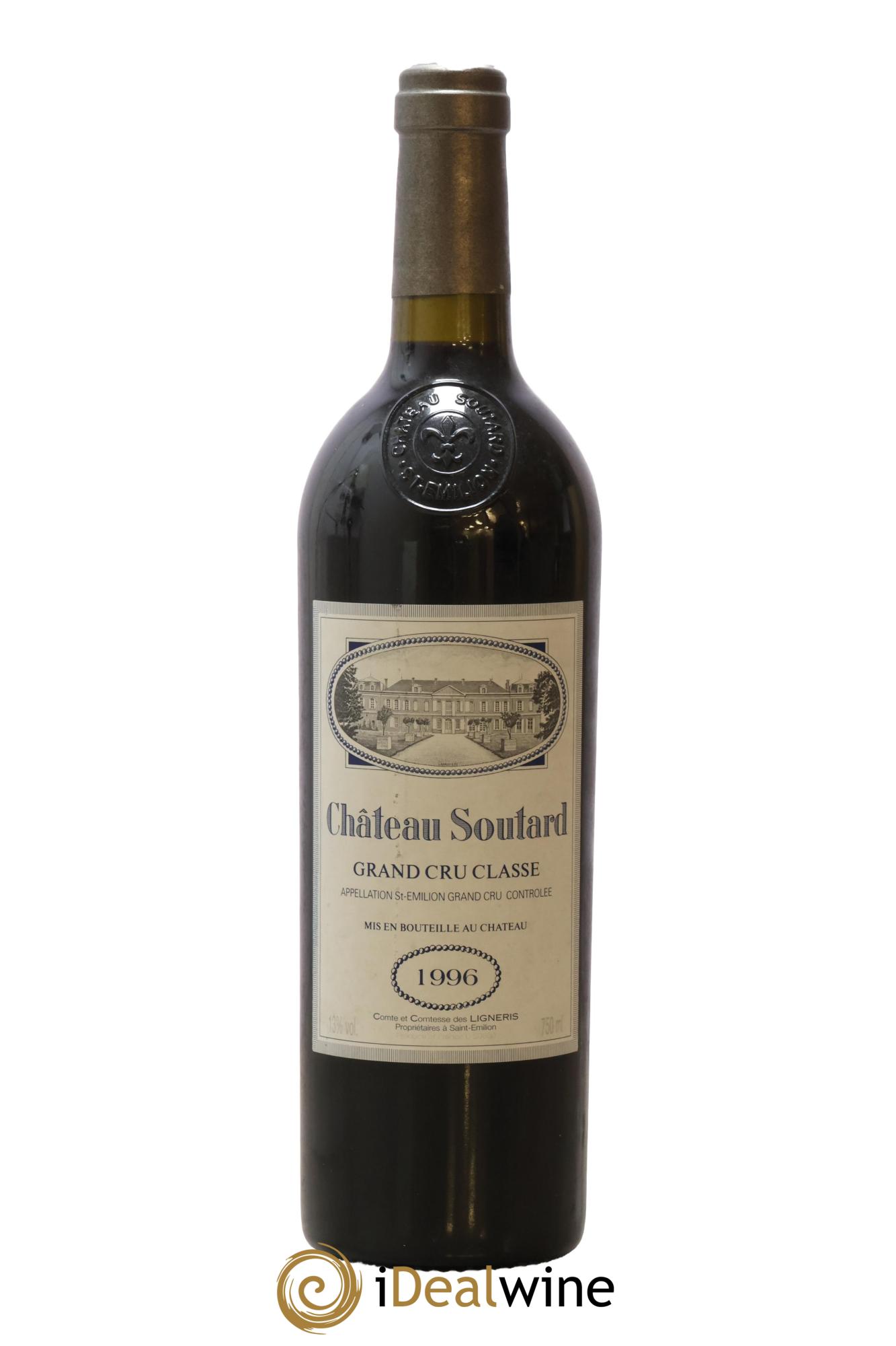 Château Soutard Grand Cru Classé 1996 - Lot de 1 bouteille - 0
