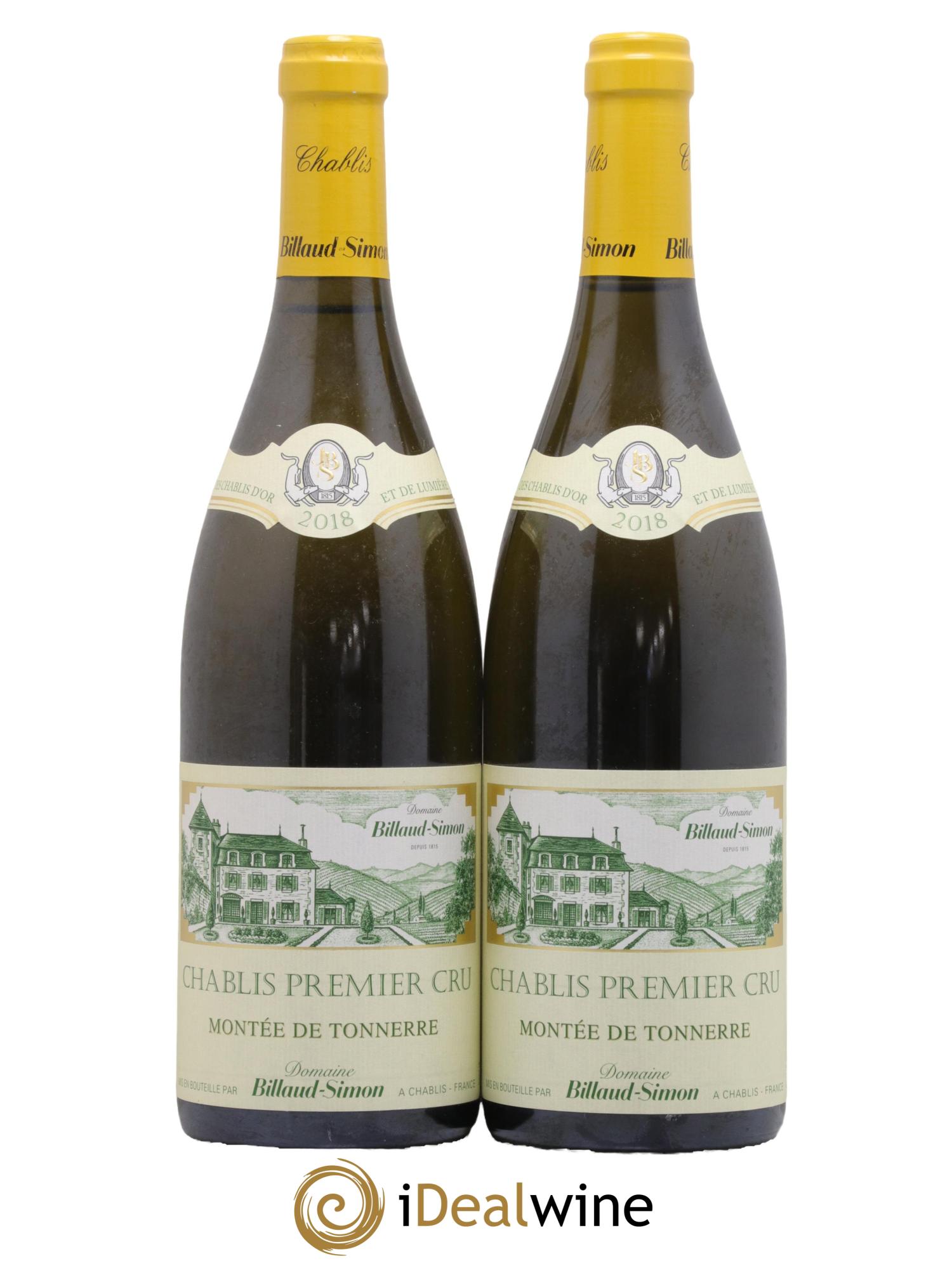 Chablis 1er Cru Montée de Tonnerre Billaud-Simon (Domaine) 2018 - Lot de 2 bouteilles - 0
