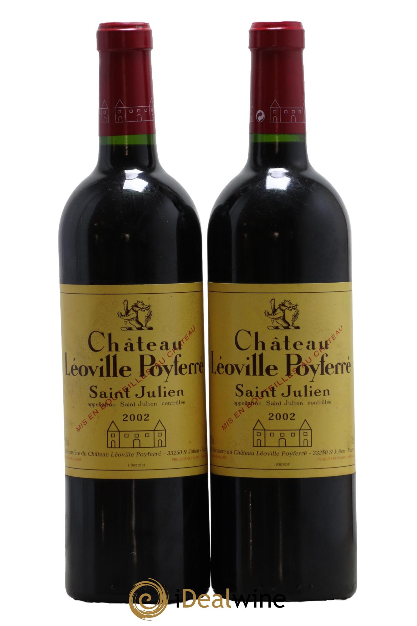 Château Léoville Poyferré 2ème Grand Cru Classé 2002 - Lot de 2 bouteilles - 0