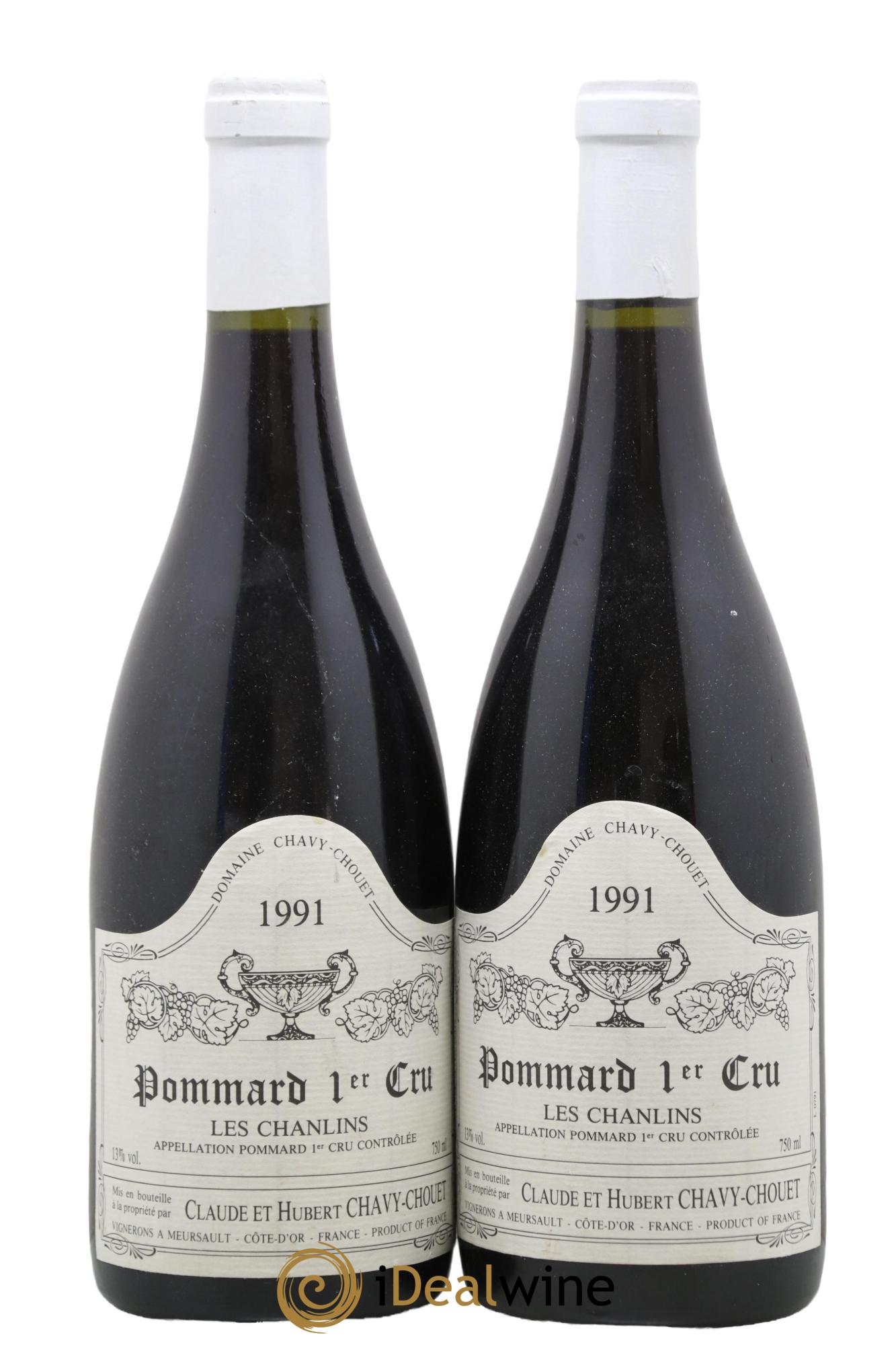 Pommard 1er Cru Les Chanlins Chavy-Chouet 1991 - Lot de 2 bouteilles - 0