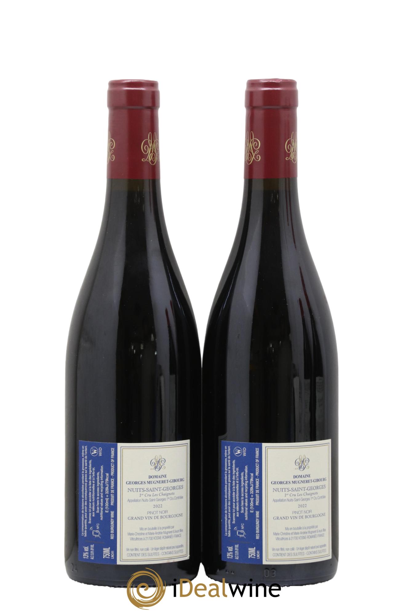 Nuits-Saint-Georges 1er Cru Les Chaignots Mugneret-Gibourg (Domaine)  2022 - Posten von 2 Flaschen - 1